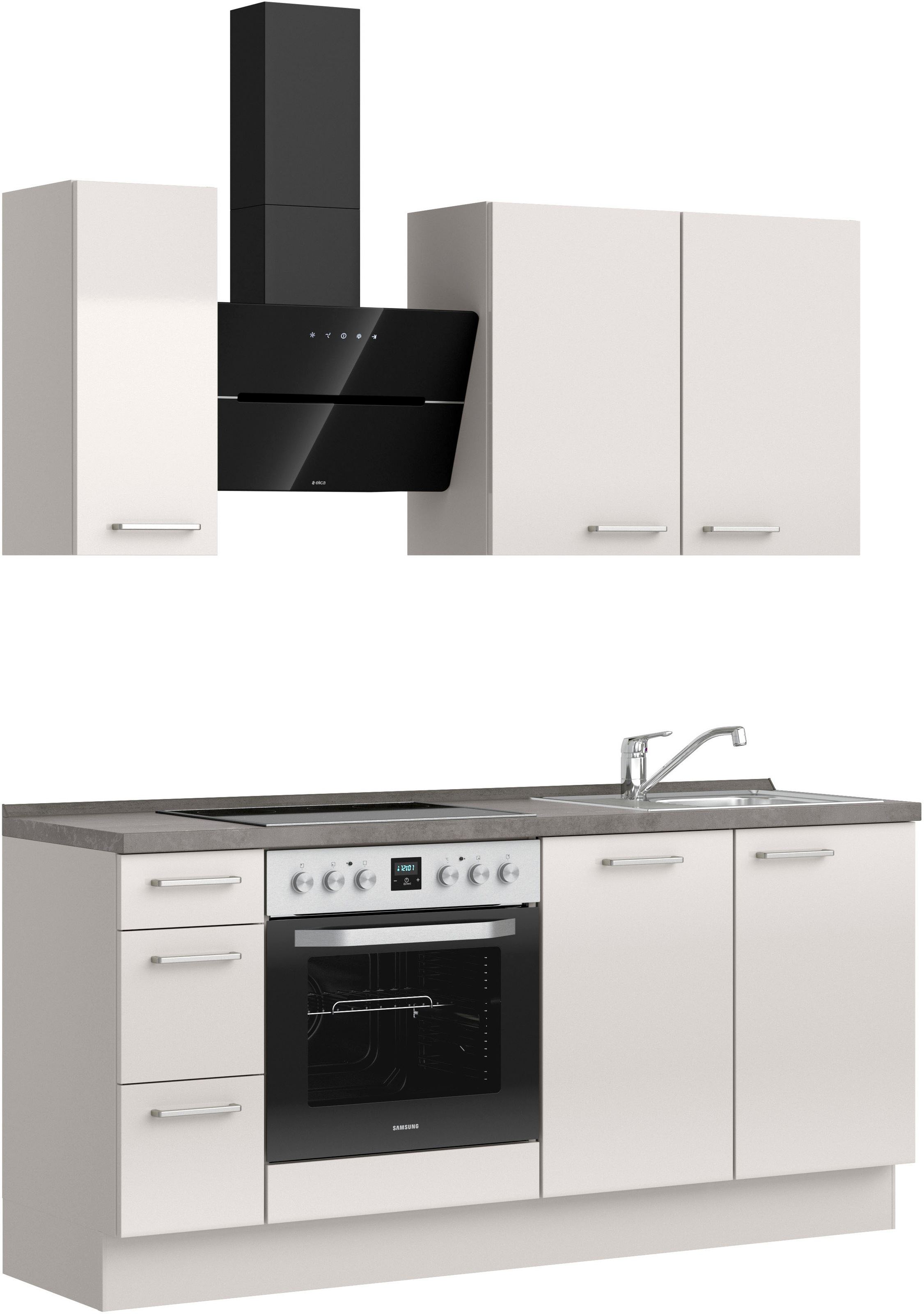 nobilia® Küchenzeile »"Flash II"«, vormontiert, Ausrichtung wählbar, Breite 180 cm, wahlw. mit E-Geräten