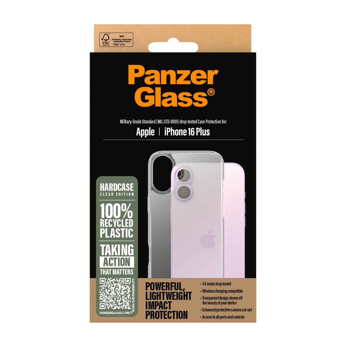 CARE by PanzerGlass Handyhülle »HardCase für Apple iPhone 16 Plus« Backcover, Schutzhülle, Handyschutzhülle, Case, Schutzcase, stoßfest