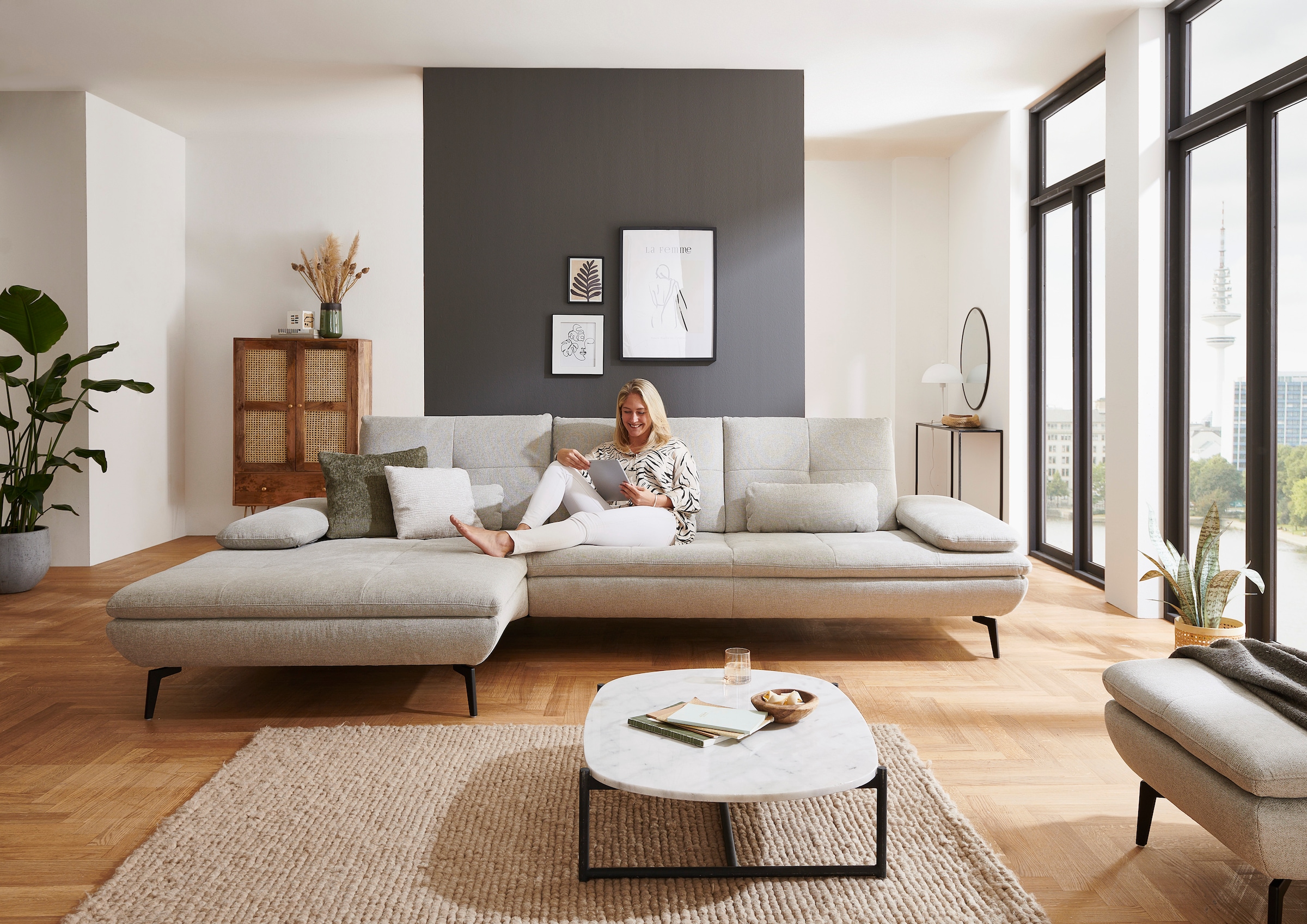 Die PlanBar Ecksofa »MP-IN23002 L-Form«, (2 St.), wahlweise mit Armteil- un günstig online kaufen
