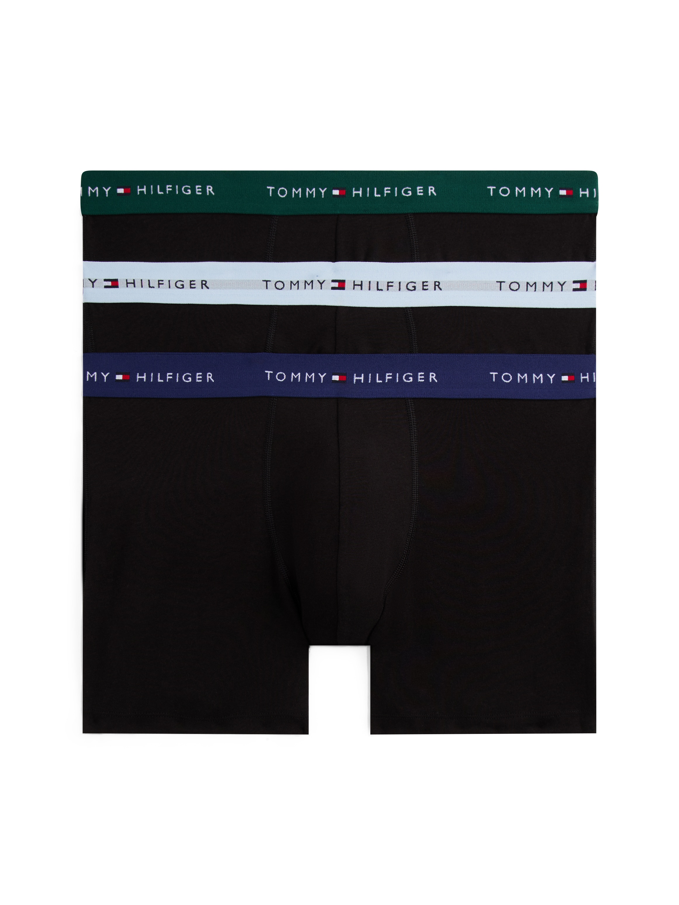 Tommy Hilfiger Underwear Boxershorts »3P BOXER BRIEF WB« Packung, 3er-Pack, 3 Stk. mit kontrastfarbenem Logobund