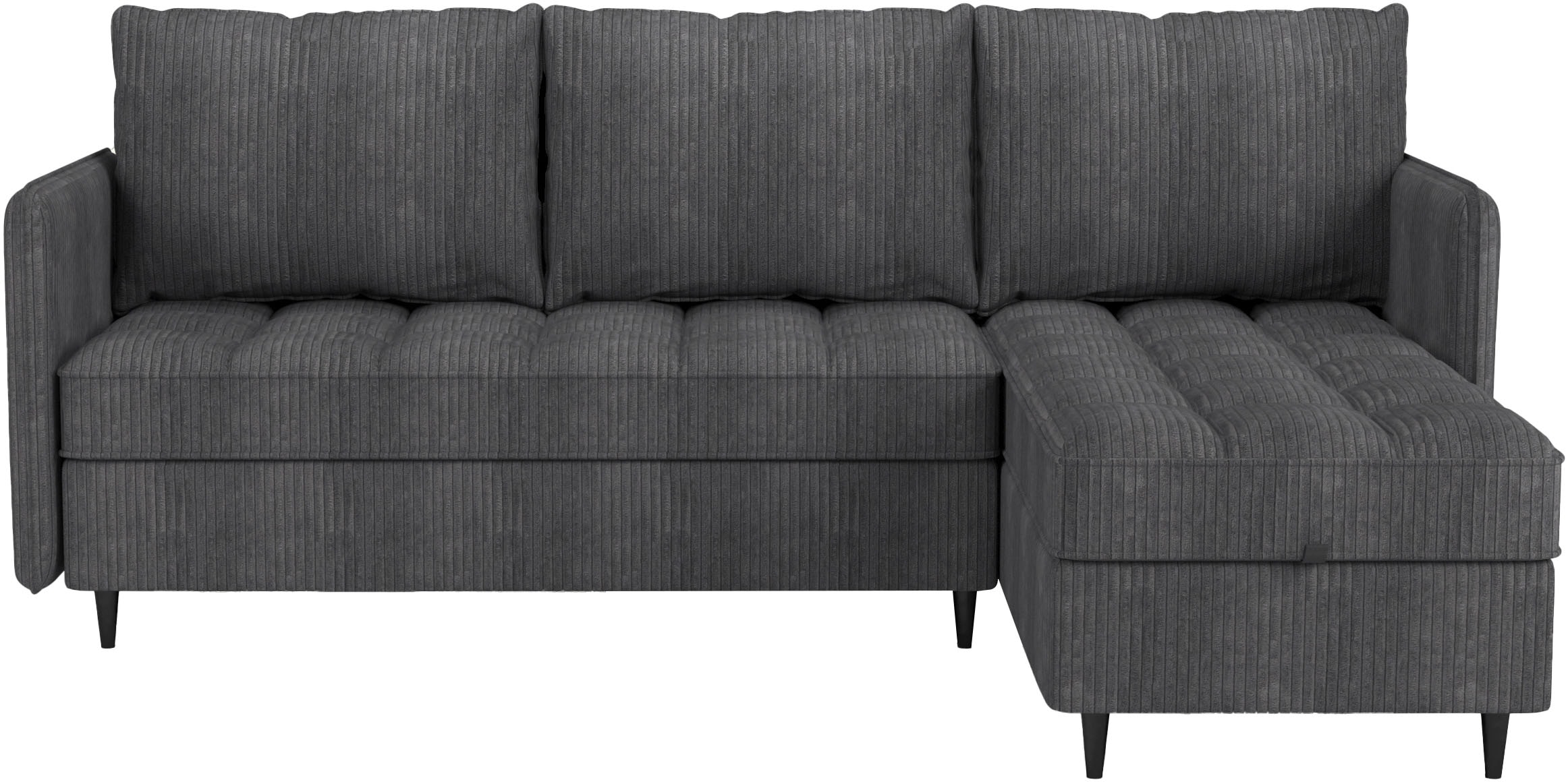 Dorel Home Ecksofa »LINDHUS, Cord, L-Form, Breite 194cm, verschiedene Stellvarianten« Recamiere, Stauraum, Modulsofa