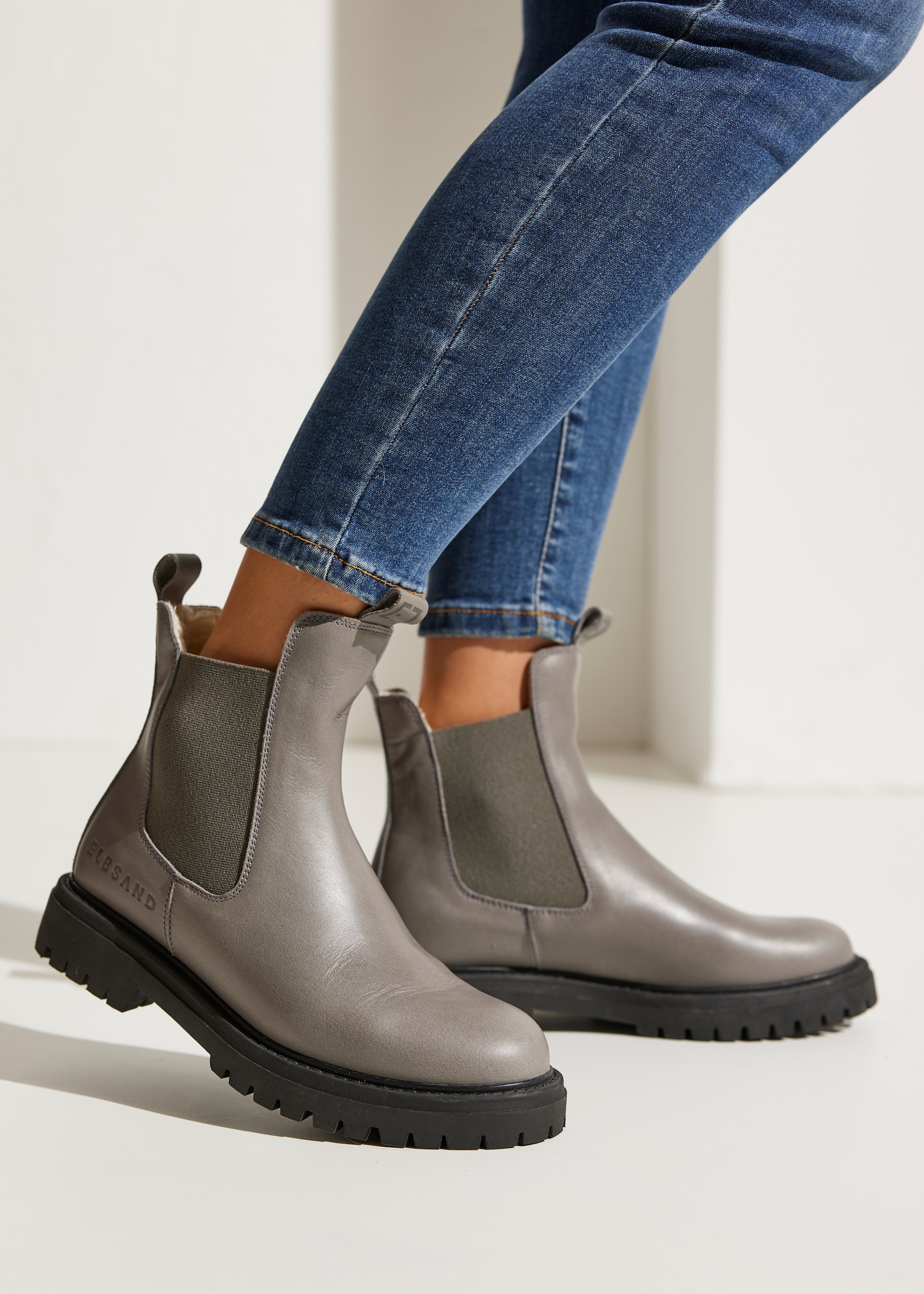 Elbsand Stiefelette »Chelseaboots, Stiefel, Boots, Winterstiefel, Schlupfstiefel«  aus Leder mit Warmfutter, Lederstiefelette