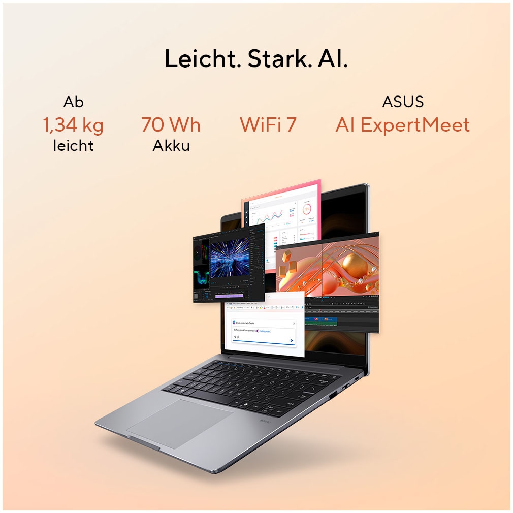 Asus Notebook »ExpertBook PM3 PM3406CKA-LY0283X« 35,6 cm / 14 ″ AMD Ryzen™ AI 5 Radeon 820M 1.000 GB SSD