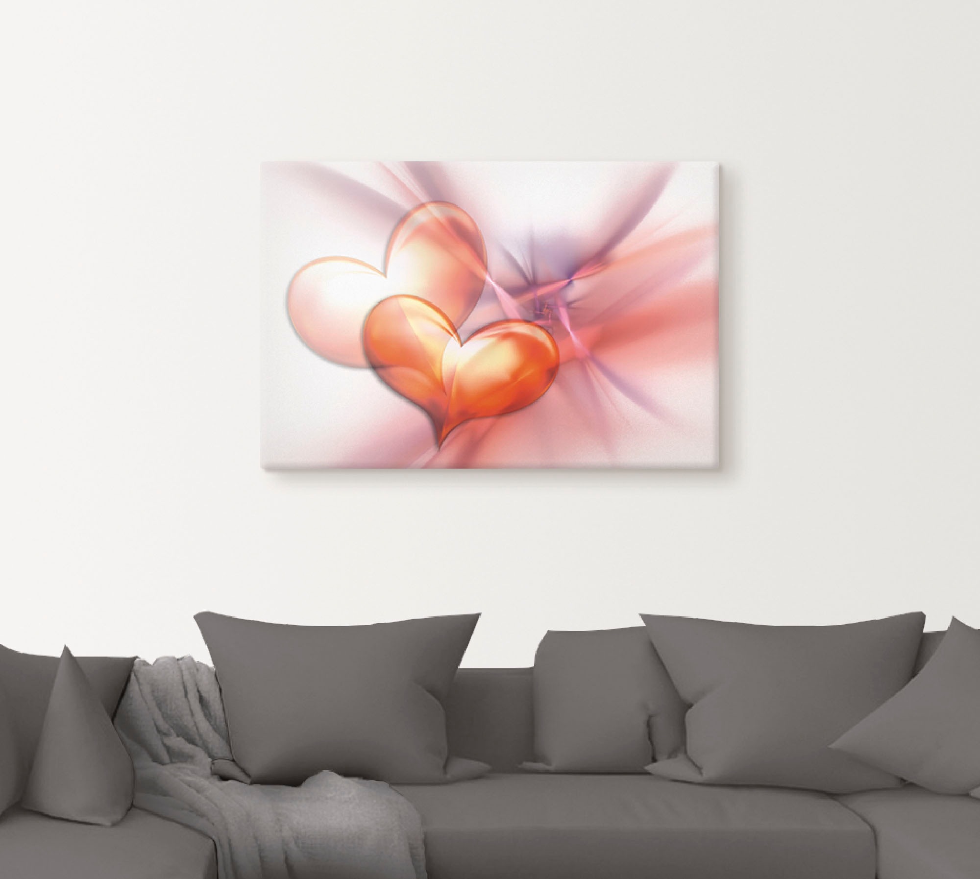Artland Wandbild »Das höchste Glück«, Herzen, (1 St.), als Alubild, Outdoorbild, Leinwandbild, Poster, Wandaufkleber
