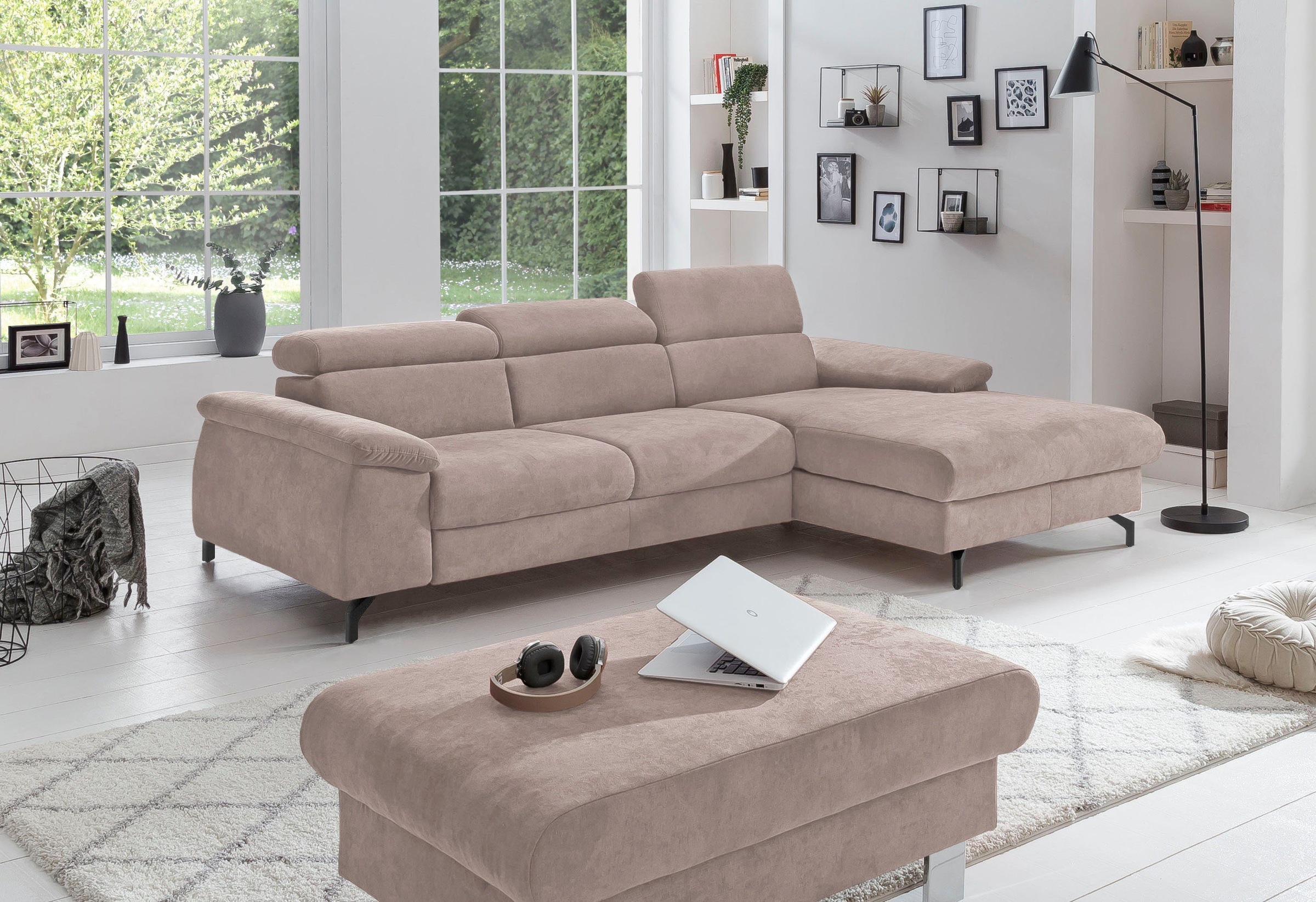 COTTA Polstergarnitur »Kitty L-Form, B: 242 bzw. 100 cm (Set: Ecksofa & Hoc günstig online kaufen
