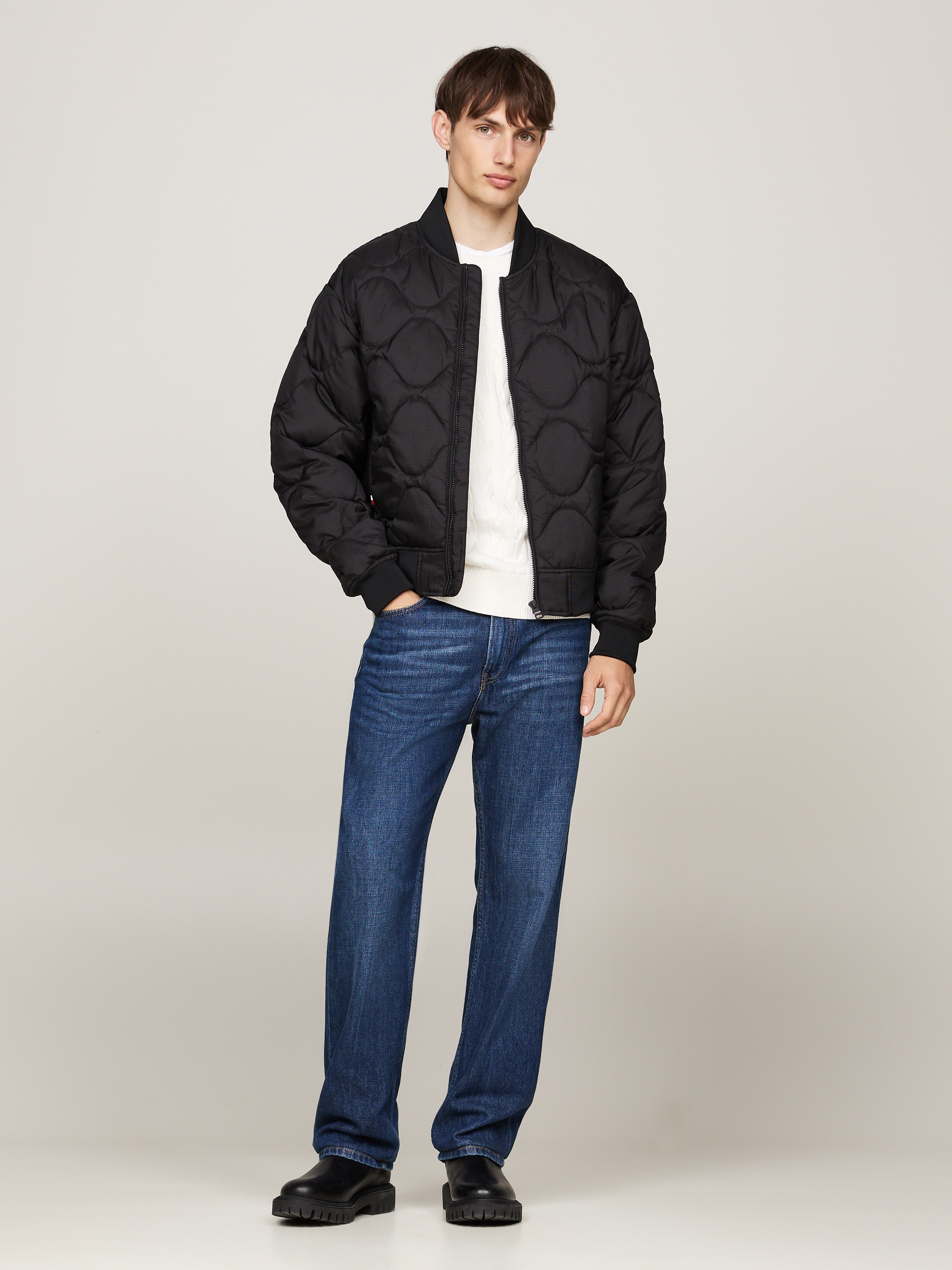 Tommy Hilfiger Steppjacke »ONION QUILTED BOMBER«, ohne Kapuze, mit Stehkragen, modische Steppung