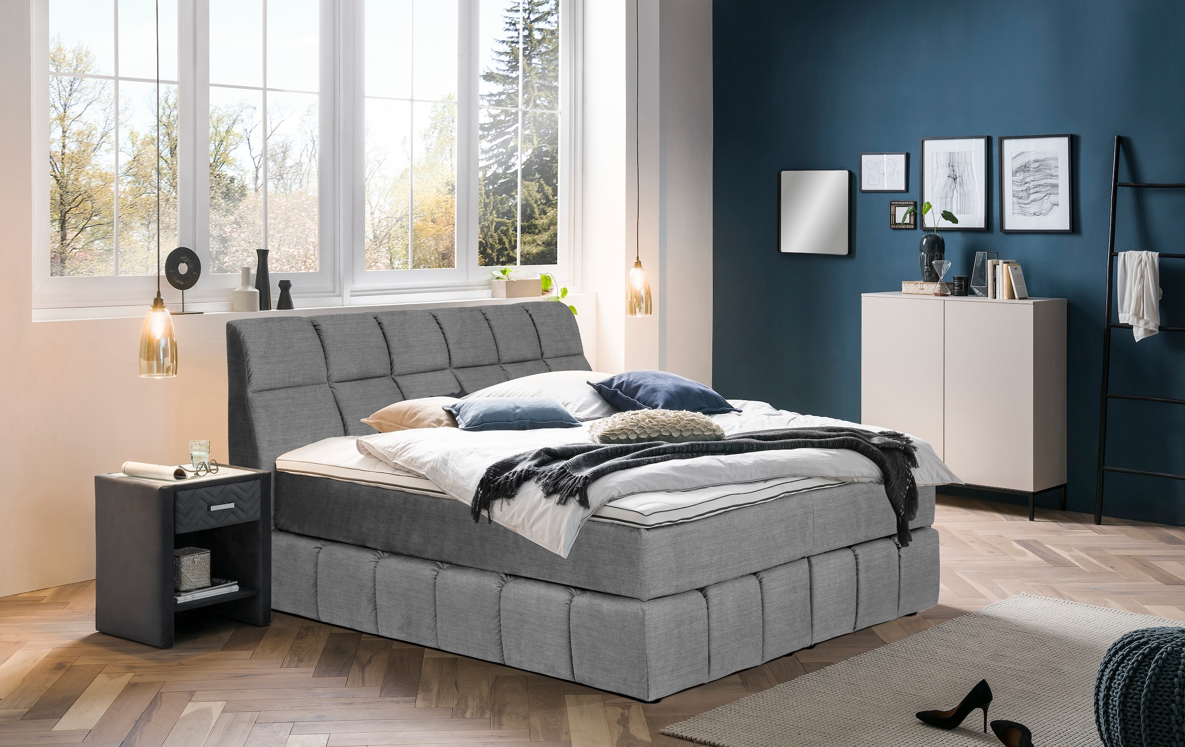 PLACES OF STYLE Boxspringbett "Paxton" Neue Toppervarianten günstig online kaufen