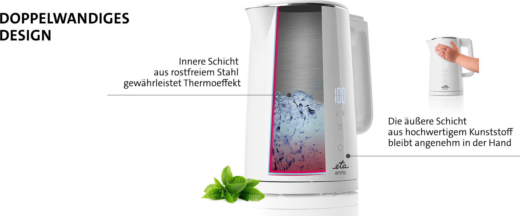 eta Wasserkocher »EMMA ETA5595900010«, 1,5 l, 2200 W