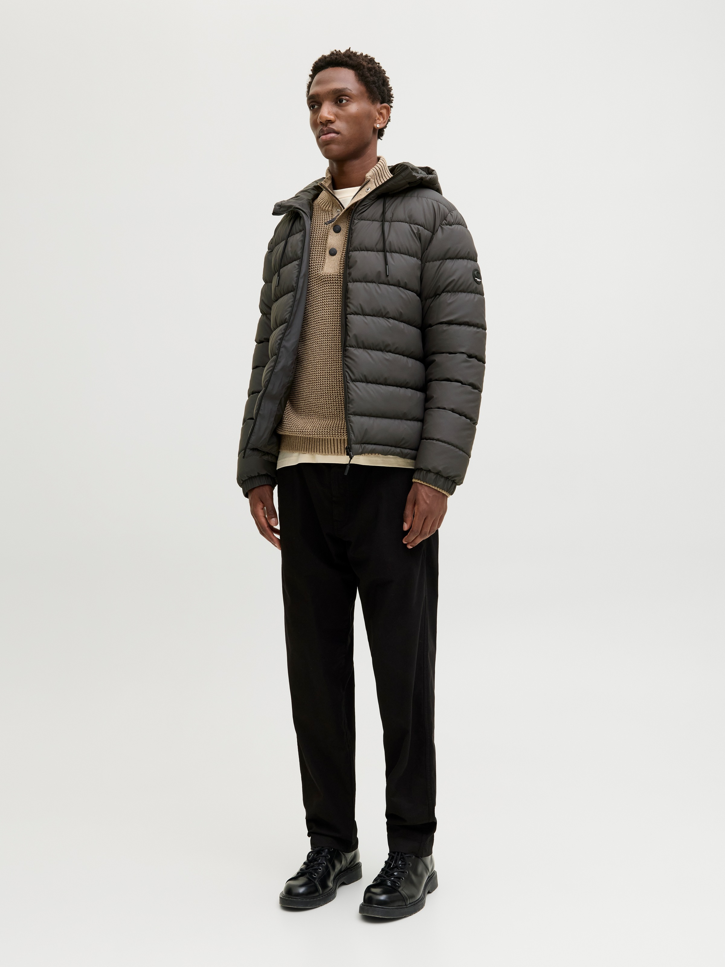 Jack & Jones Steppjacke »JCOPOINT PU PUFFER JACKET BF« mit Kapuze