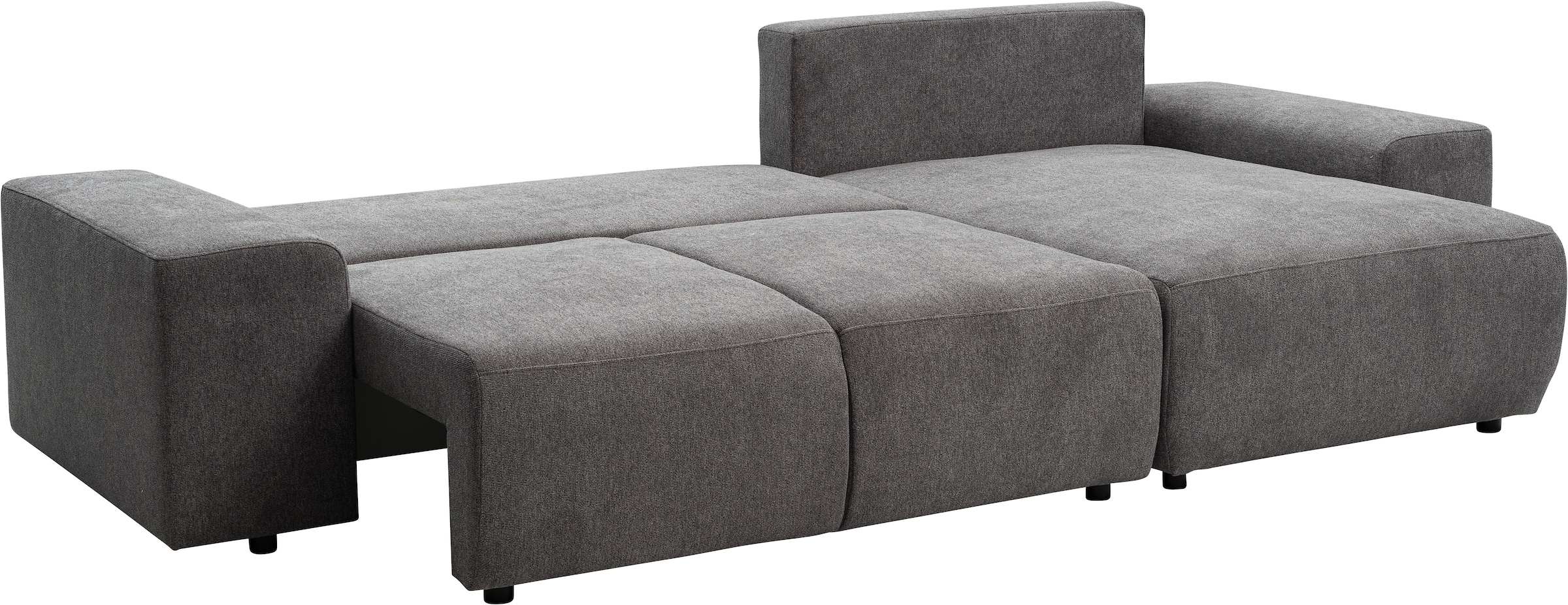 WERK2 Ecksofa »Riwa, modernes Sofa zum Kuscheln und Entspannen, Breite 300cm, L-Form«, Trendiges Ecksofa mit vielen Kissen, Schlaffunktion & Bettkasten