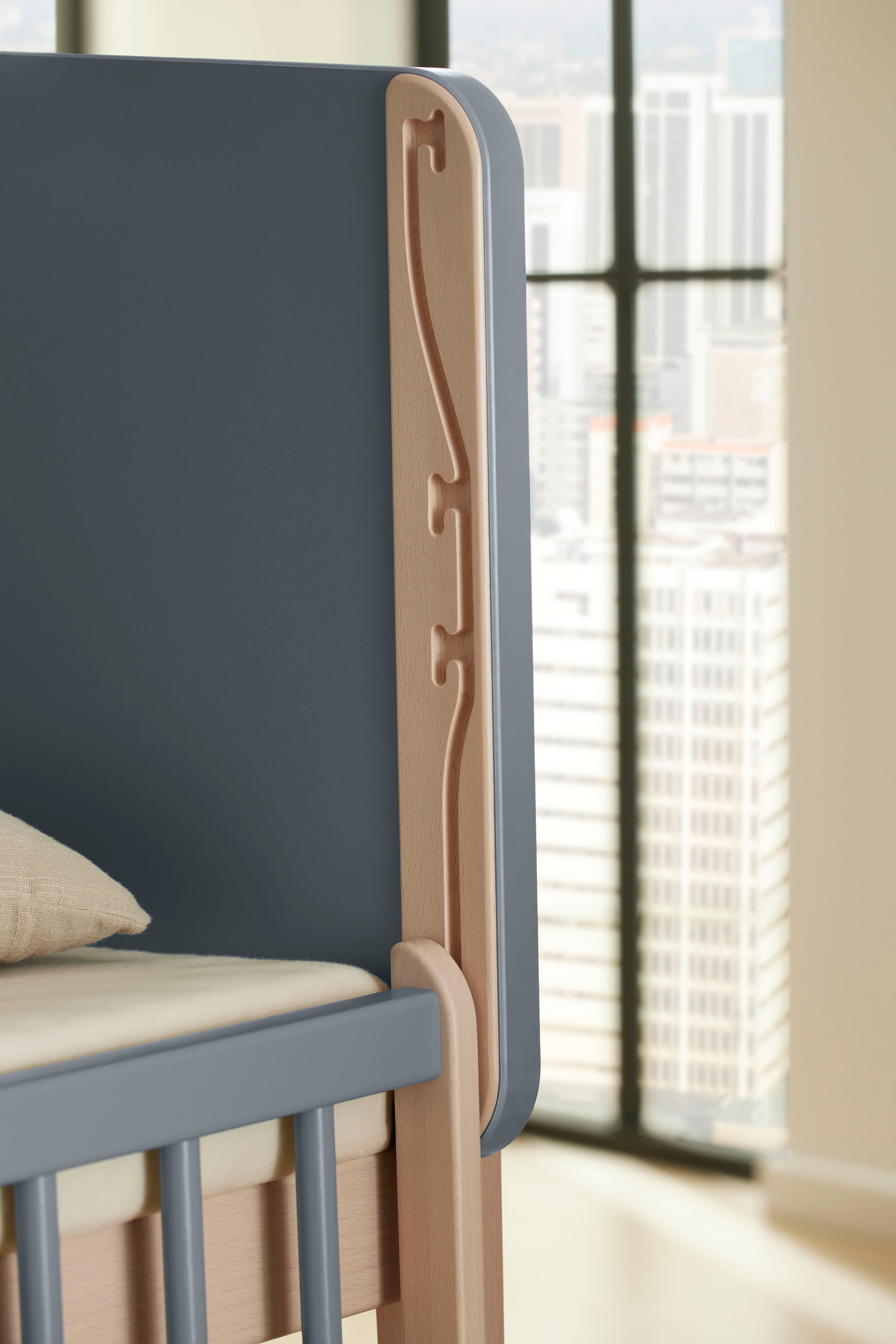 PAIDI Beistellbett »LITTLE CLOUD«, mit Lattenrost, variabel höhenverstellbar, umbaubar zum Tiny Sofa