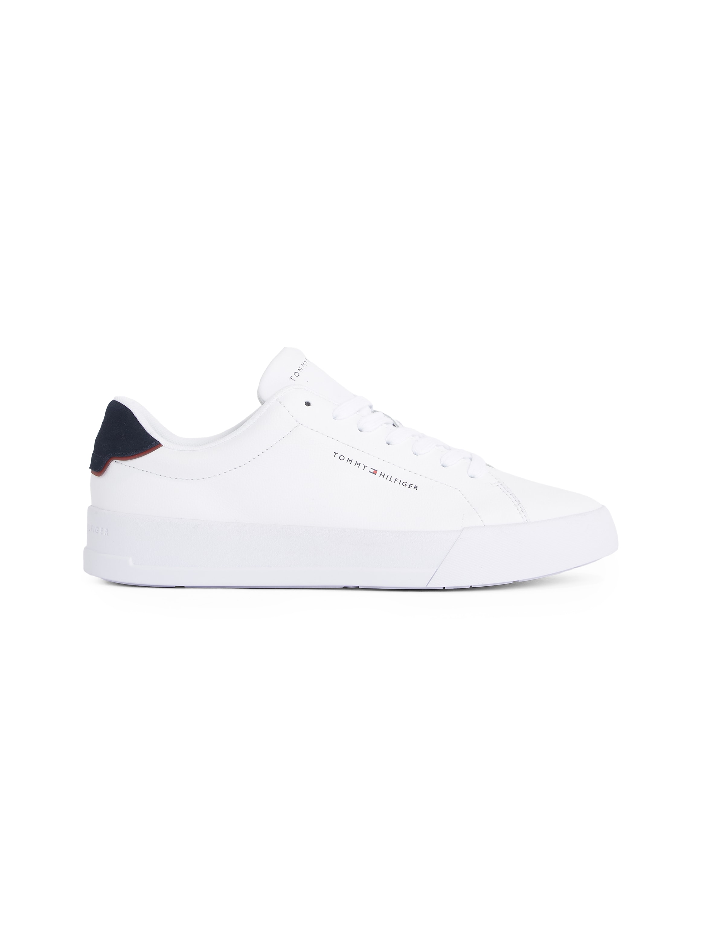 Tommy Hilfiger Sneaker »TH COURT LTH DETAIL ESS«, Freizeitschuh, Halbschuh, Schnürschuh mit seitlichem Logoschriftzug