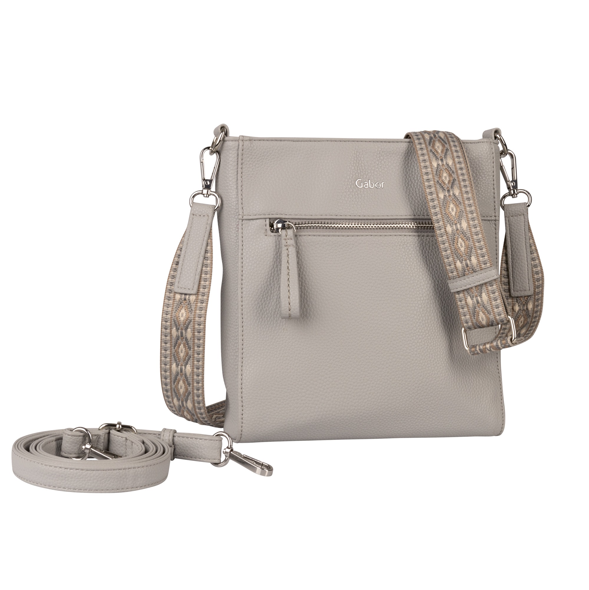 GABOR Umhängetasche »Silena« hochwertig gewebte Gurtband und ein filigranes Logo grey