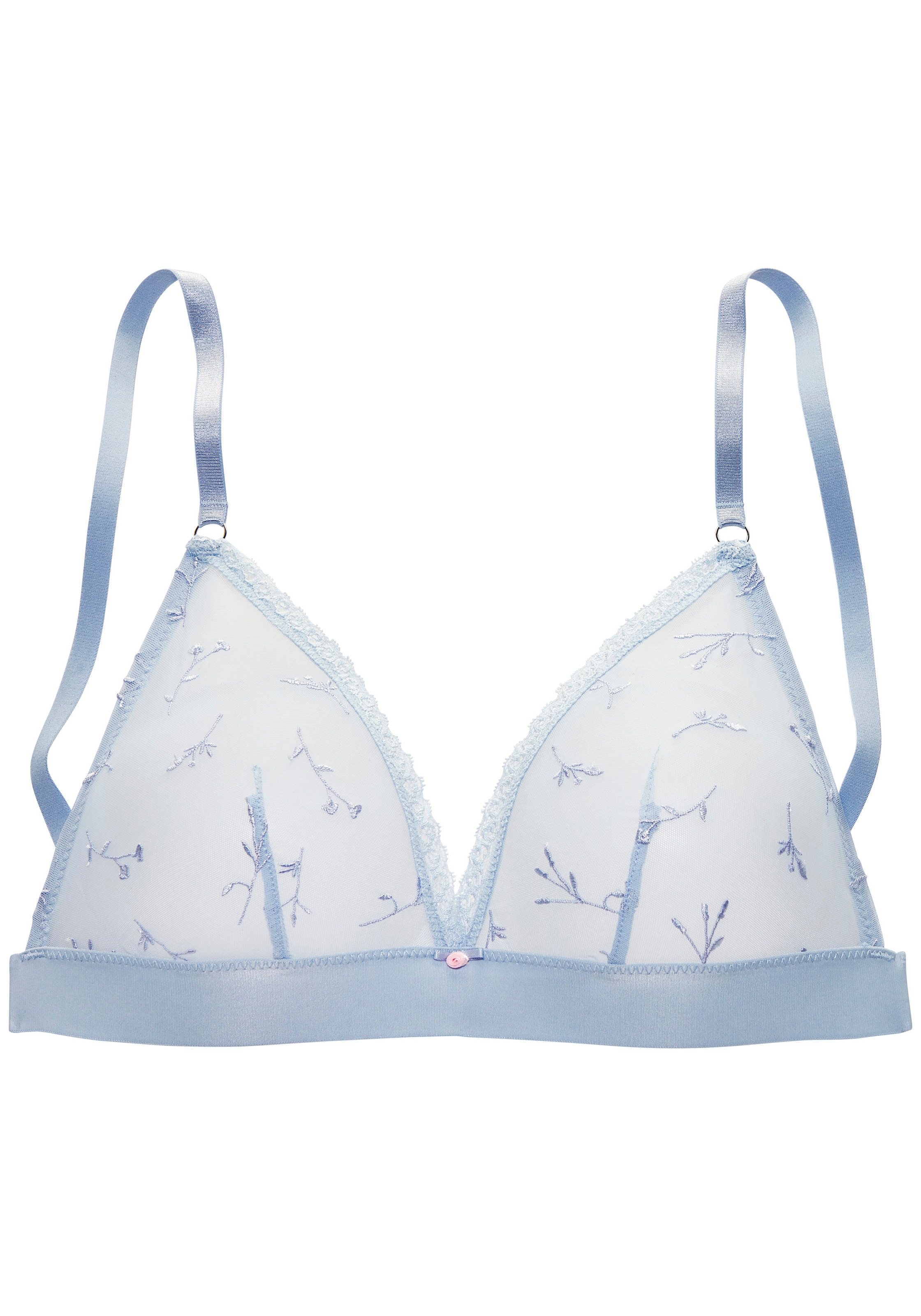 Vivance Bralette-BH »Thea« ohne Bügel mit transparentem Mesh mit feiner Blütenstickerei