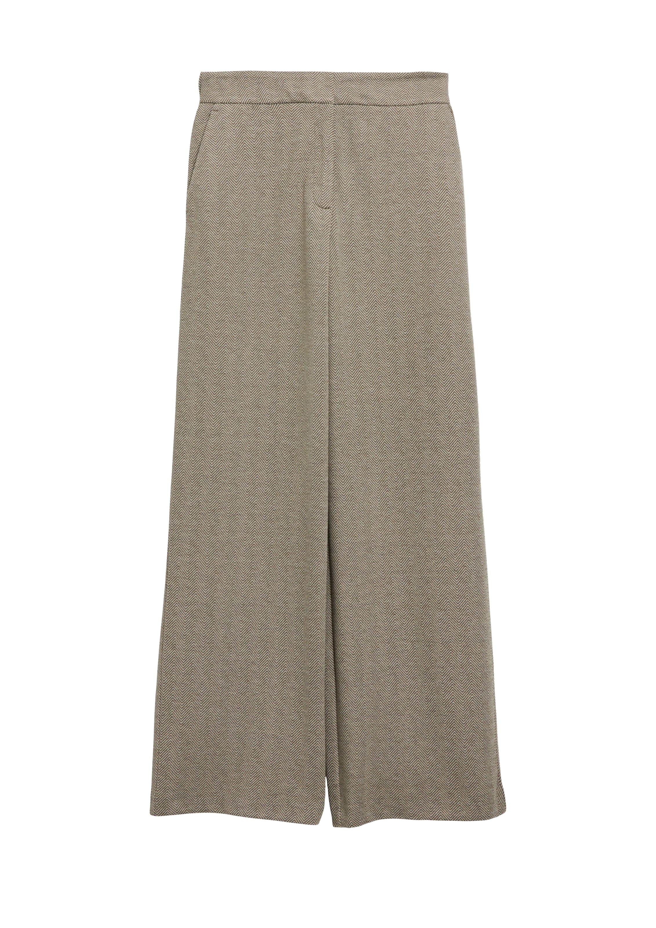 s.Oliver BLACK LABEL Stoffhose  mit Fischgratmuster und elastischem Bund