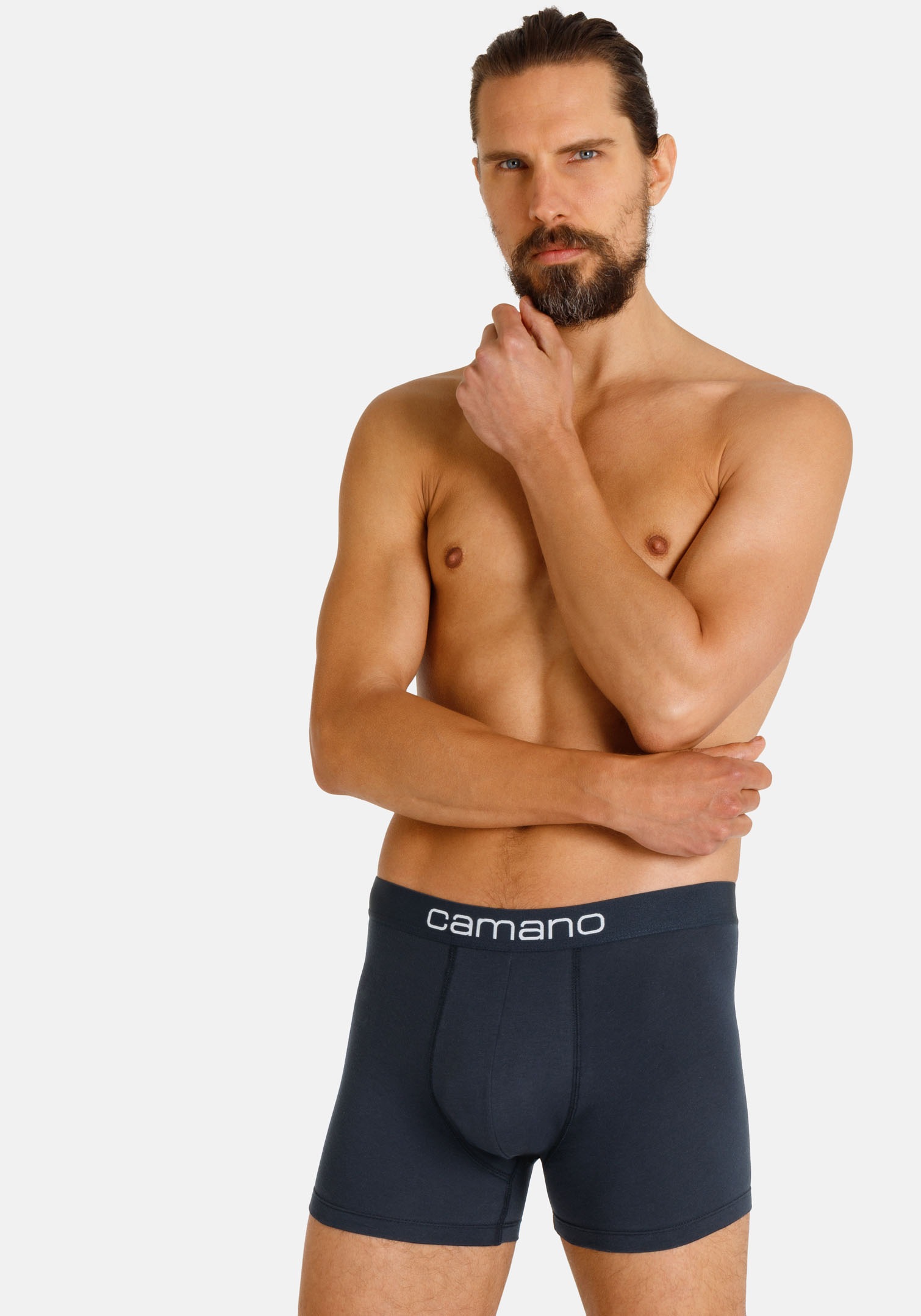 Camano Boxershorts »comfort«, (2er Pack), mit elastischem Logobund