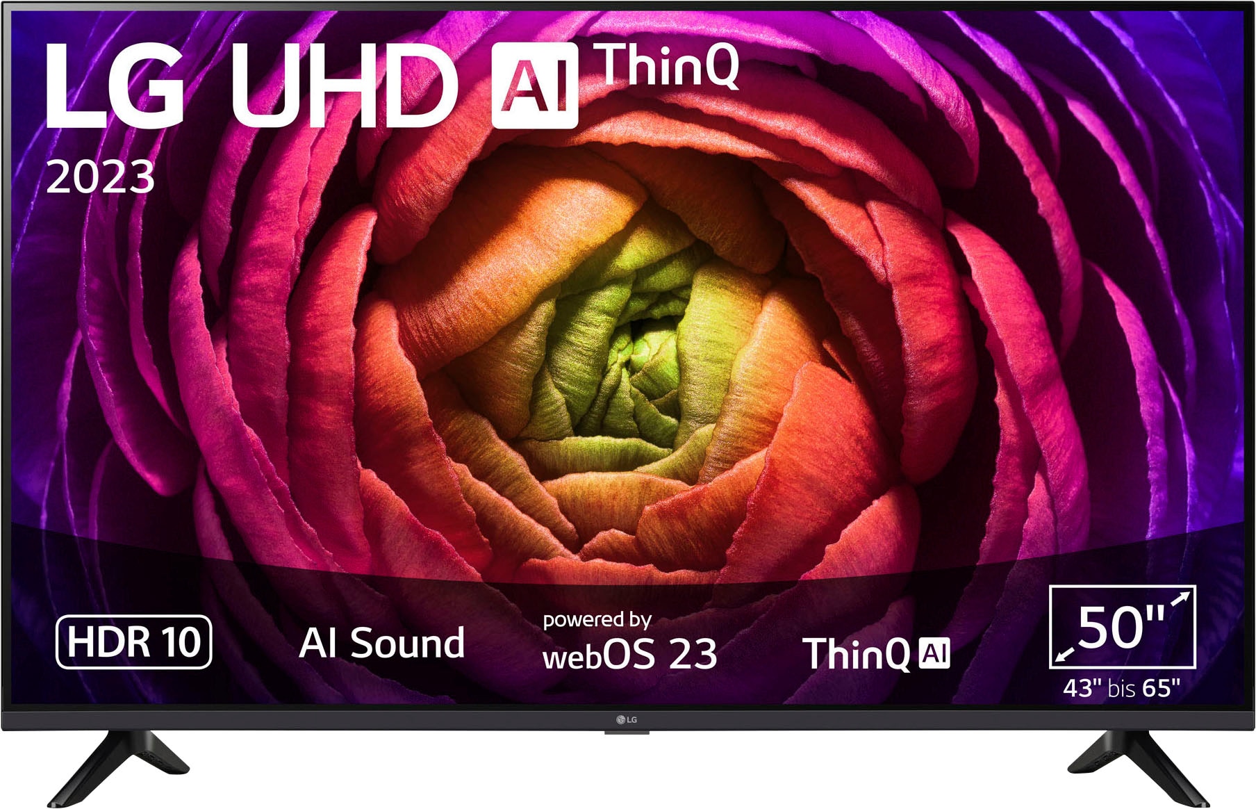 LG LCD-LED Fernseher »50UR73006LA«, HD, auf 4K Ultra 4K UHD,α5 Raten Sound,WebOS AI-Prozessor,Direct bestellen Smart-TV, 23 Zoll, 127 cm/50 Gen6 LED,AI