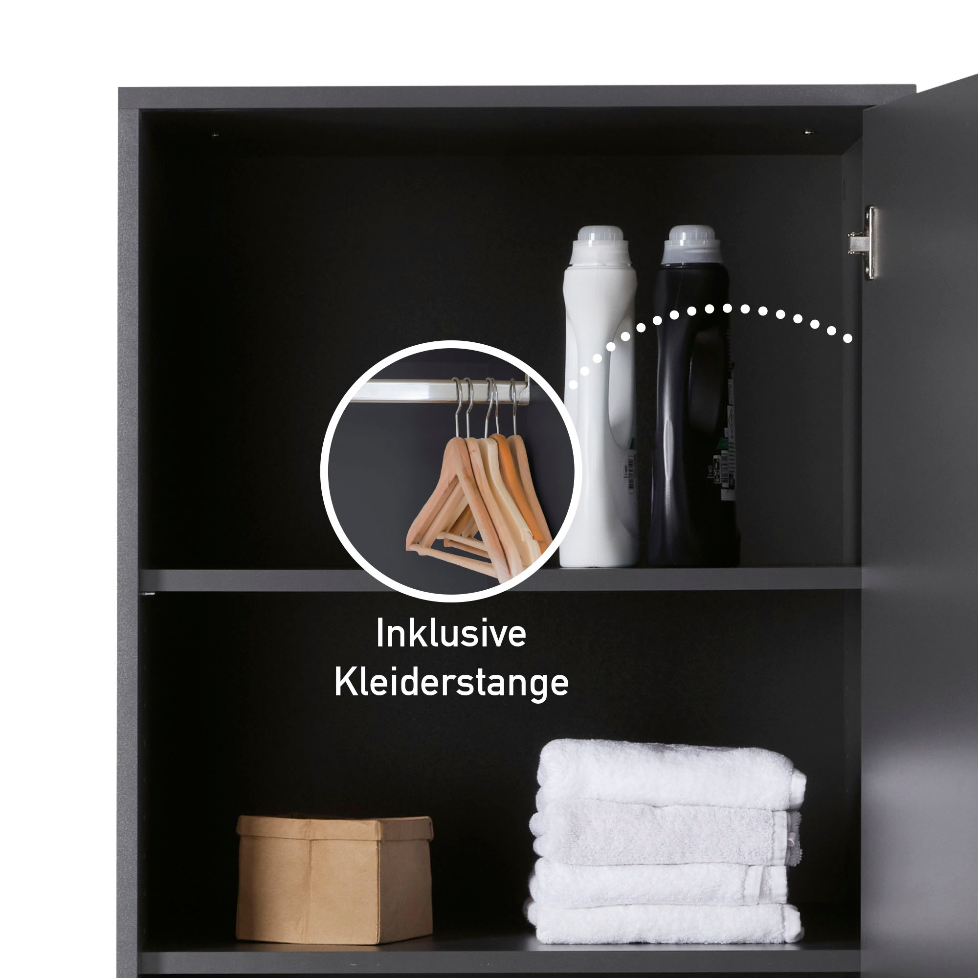 Inter Link Mehrzweckschrank-Set »Norela, Modulares Waschmaschinen-Set mit Hochschrank & Stauraum« 4 Stk. tlg.