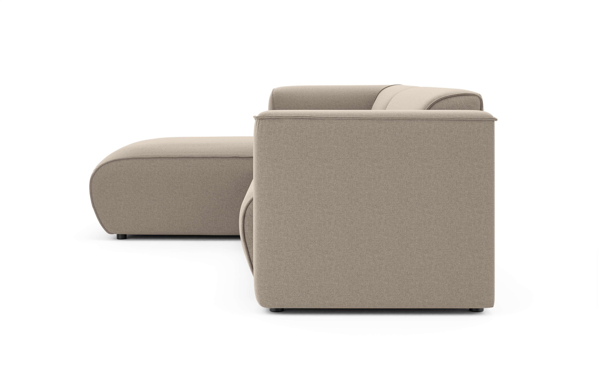 INOSIGN Ecksofa »MERID L-Form (257 cm), zeitlos & stilvolles Design,«, Aufwendig gepolstert, in Cord, Chenille und Struktur