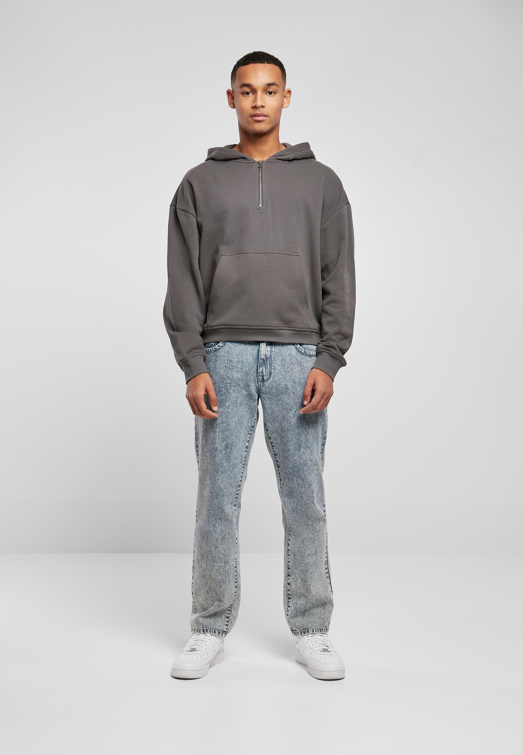 URBAN CLASSICS Sweatjacke »Urban Classics Herren Boxy Zip Hoody« 1 Stk. tlg.