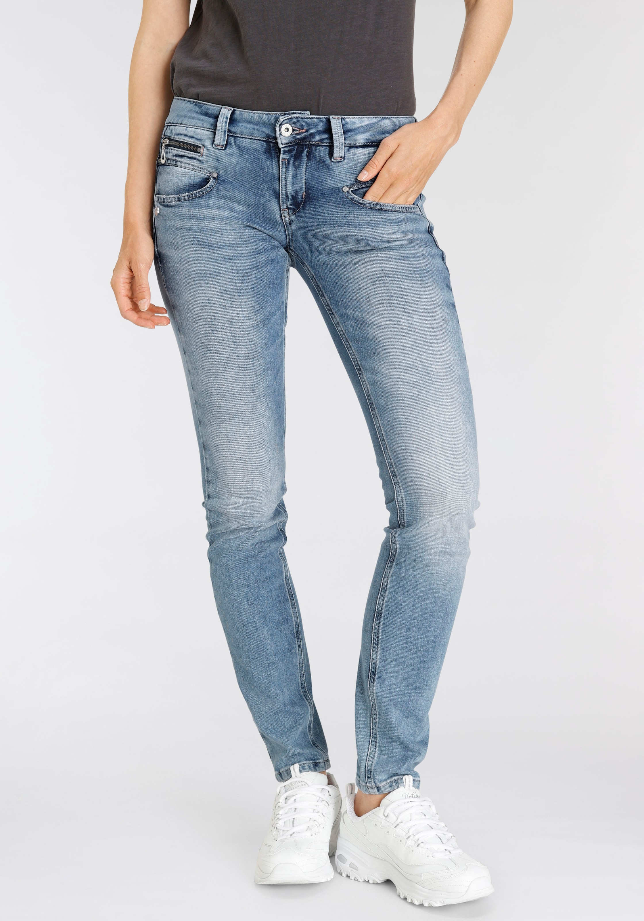 Freeman T. Porter Slim-fit-Jeans, coolen tlg.), mit bestellen (1 Deko-Features