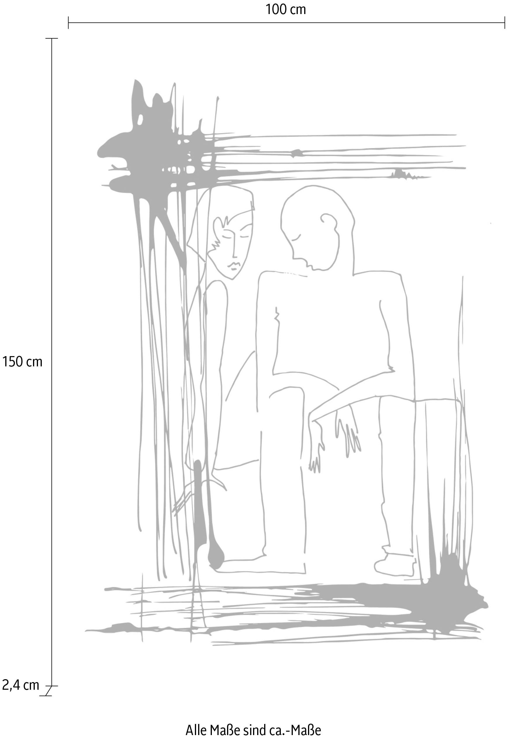 queence Acrylglasbild »Mann und Frau«, Schwarz-Weiß-Kunst-Mann-Frau, Fine Art-Print in Galeriequalität