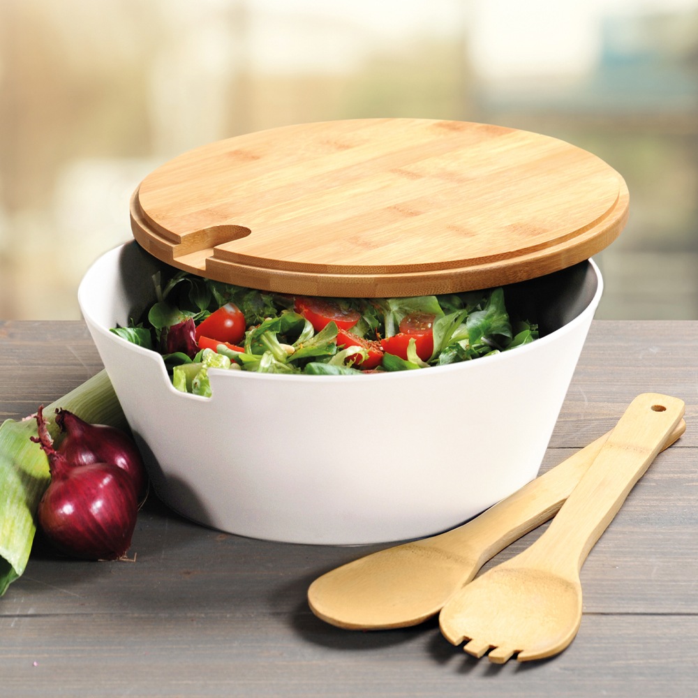 KESPER® Salatschüssel, aus Kunststoff, inkl. Salatbesteck