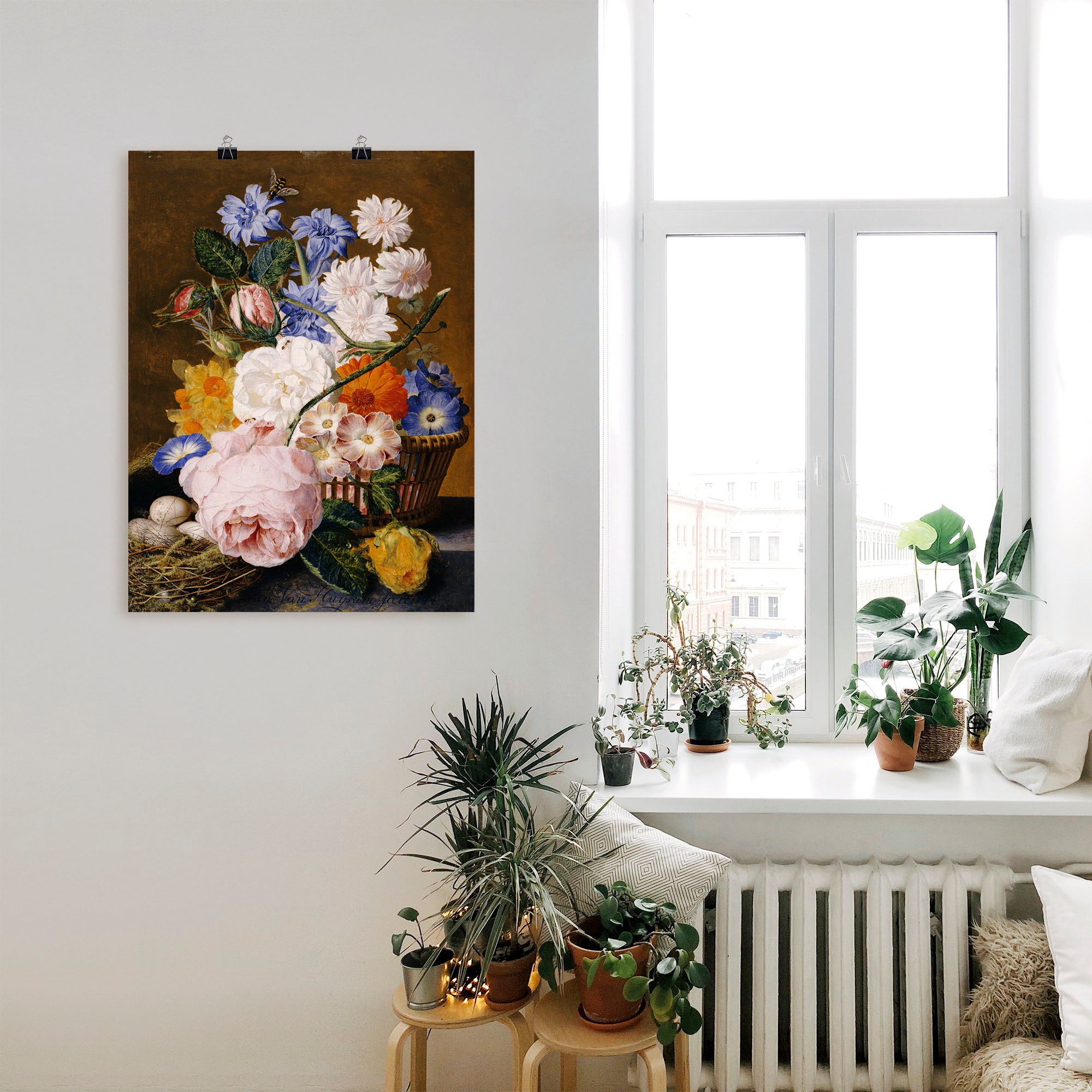 Artland Kunstdruck »Rosen Winden Osterglocken Astern«, Arrangements, (1 St.), als Leinwandbild, Wandaufkleber oder Poster in versch. Größen