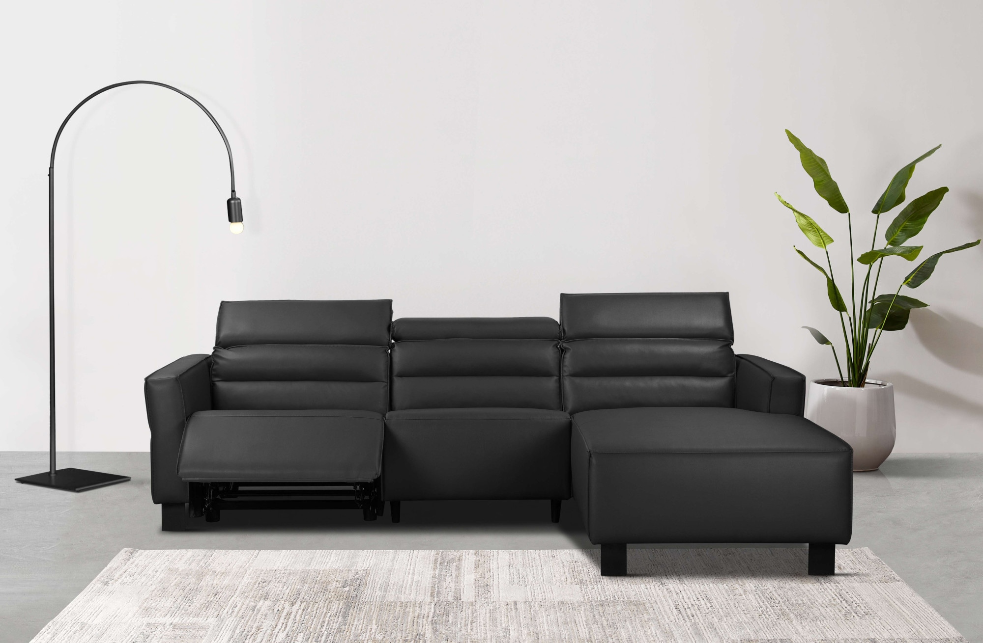 Places of Style Ecksofa »Carpari, L-Form, 263 cm, manuelle o. elektrische R günstig online kaufen
