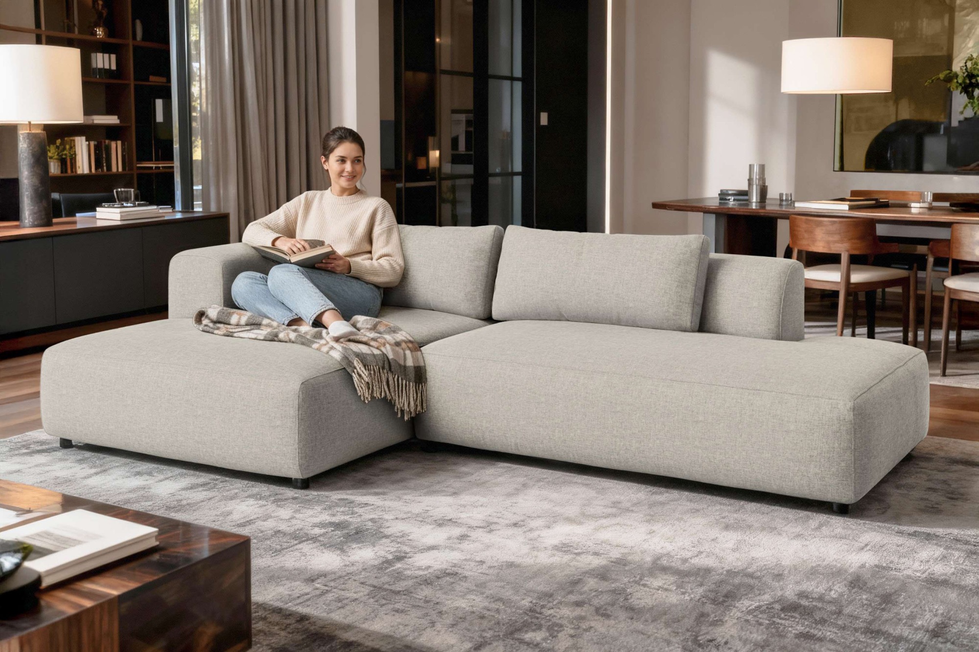 OTTO home Ecksofa »TIARRA Design-Sofa mit Ottomane recht/links bestellbar, günstig online kaufen