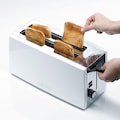 Graef Toaster »TO 101, weiß-matt«, 2 lange Schlitze, für 4 Scheiben, 1380 W