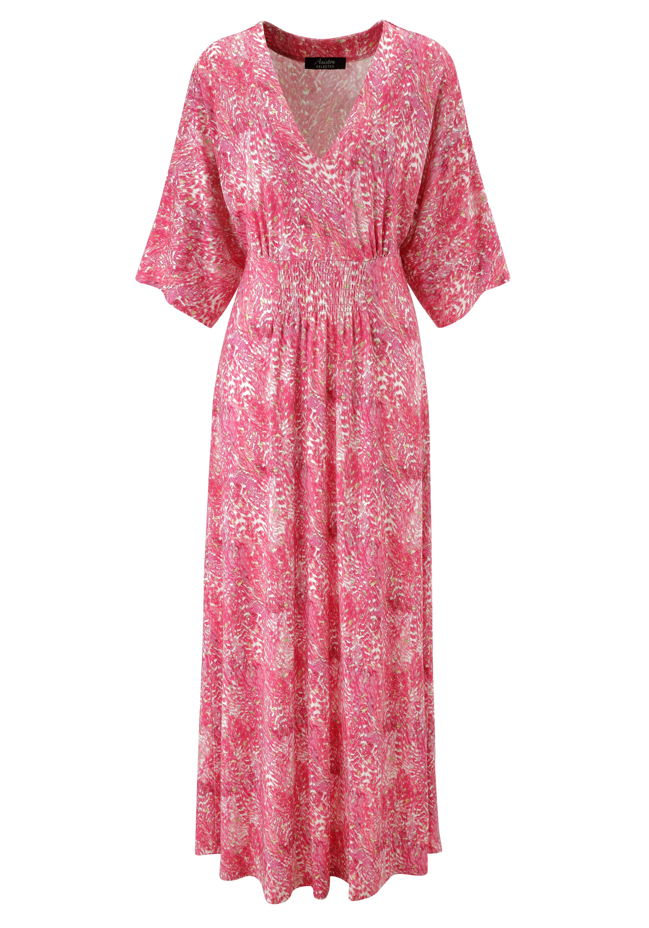 Aniston SELECTED Maxikleid mit weiten, 3/4-langen Ärmeln - NEUE KOLLEKTION