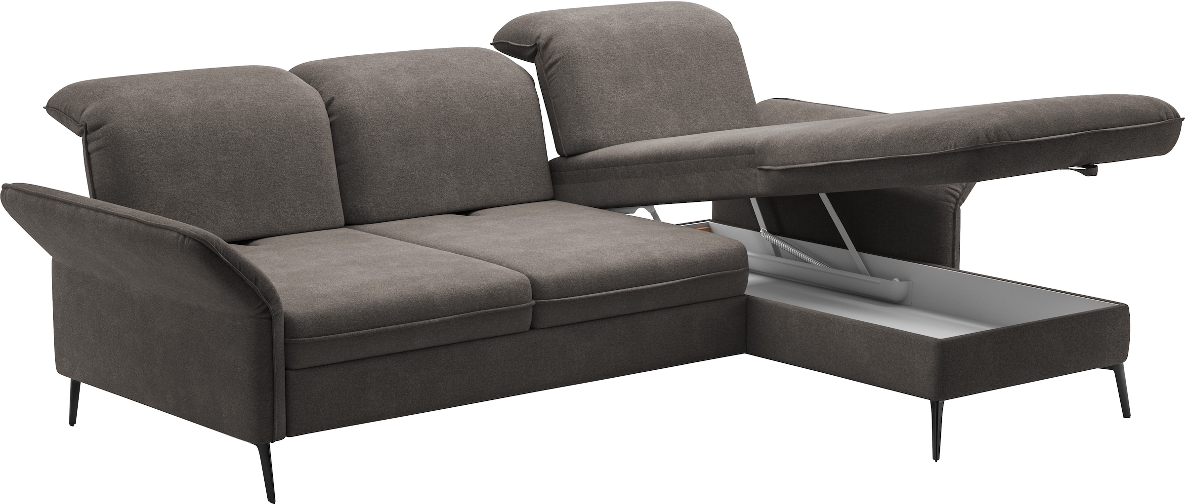 sit&more Ecksofa »Emely«, mit Sitztiefenverstellung optional mit Bettfunktion und Bettkasten