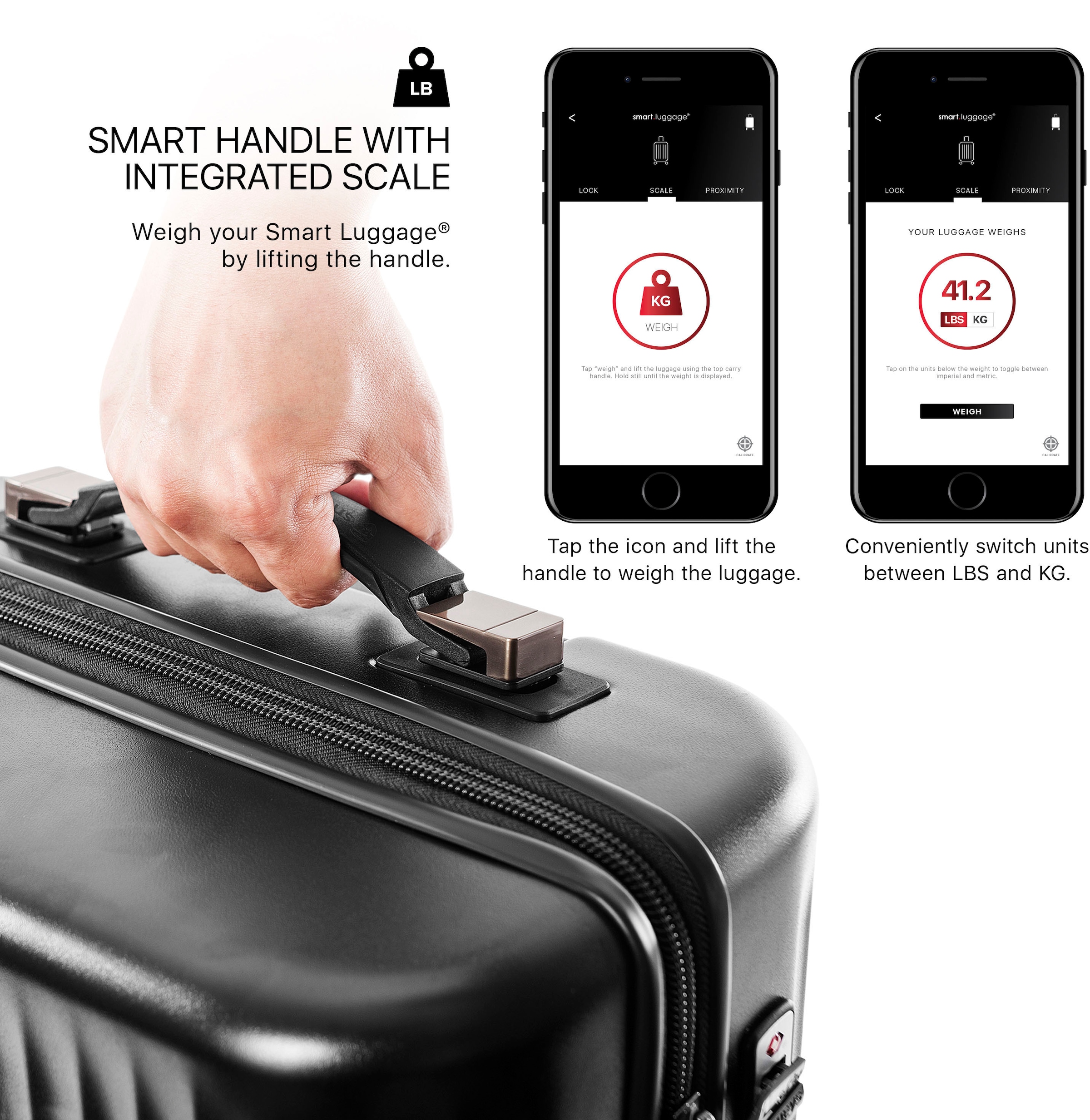 Heys Hartschalen-Trolley »Smart Luggage®, in verschiedenen Farben und Größen«, 4 Rollen, Heys x Joachim Llambi Handgepäck Smart Gepäck mit App-Funktion