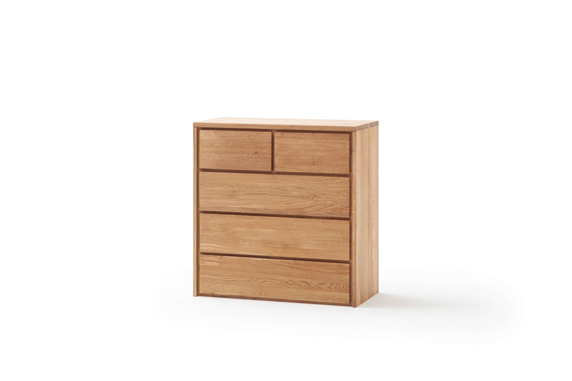 Home affaire Schubkastenkommode »Zetra Schubladenschrank, 2 + 3 Schubladen mit Soft-Close-Function«, Fertig montiert, Eiche Massivholz, Breite 88 cm