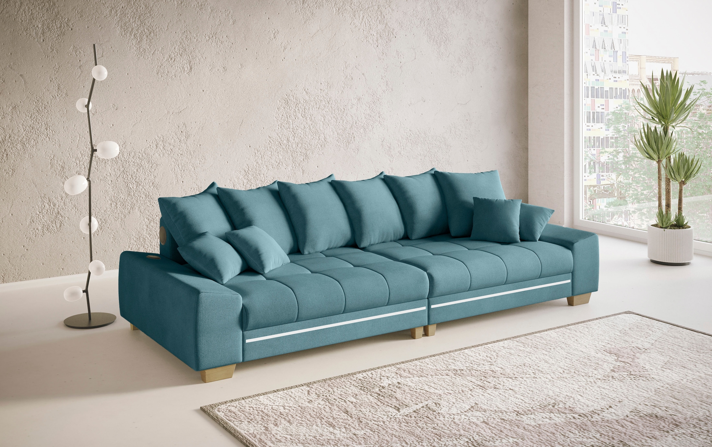 Mr. Couch Big-Sofa »Nikita II«, mit RGB-LED, Bluetooth-Soundsystem, Kaltschaum