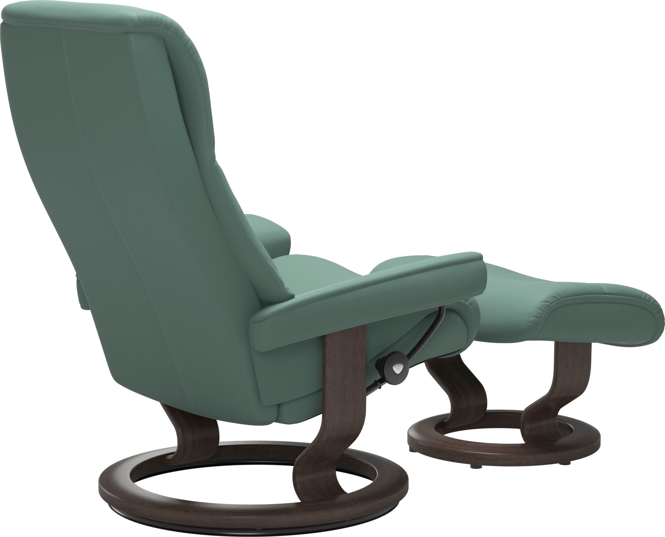 Stressless® Relaxsessel »View«, (Set, Relaxsessel mit Hocker), mit Classic Base, Größe M,Gestell Wenge