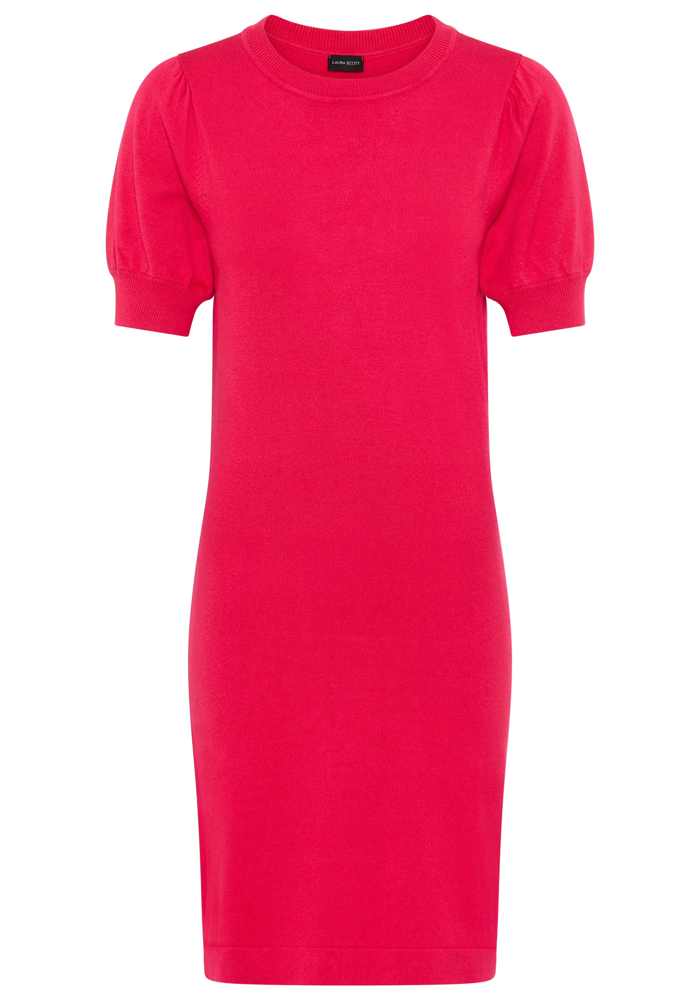 Laura Scott Strickkleid mit femininen Volumenärmeln, mit Halbarm