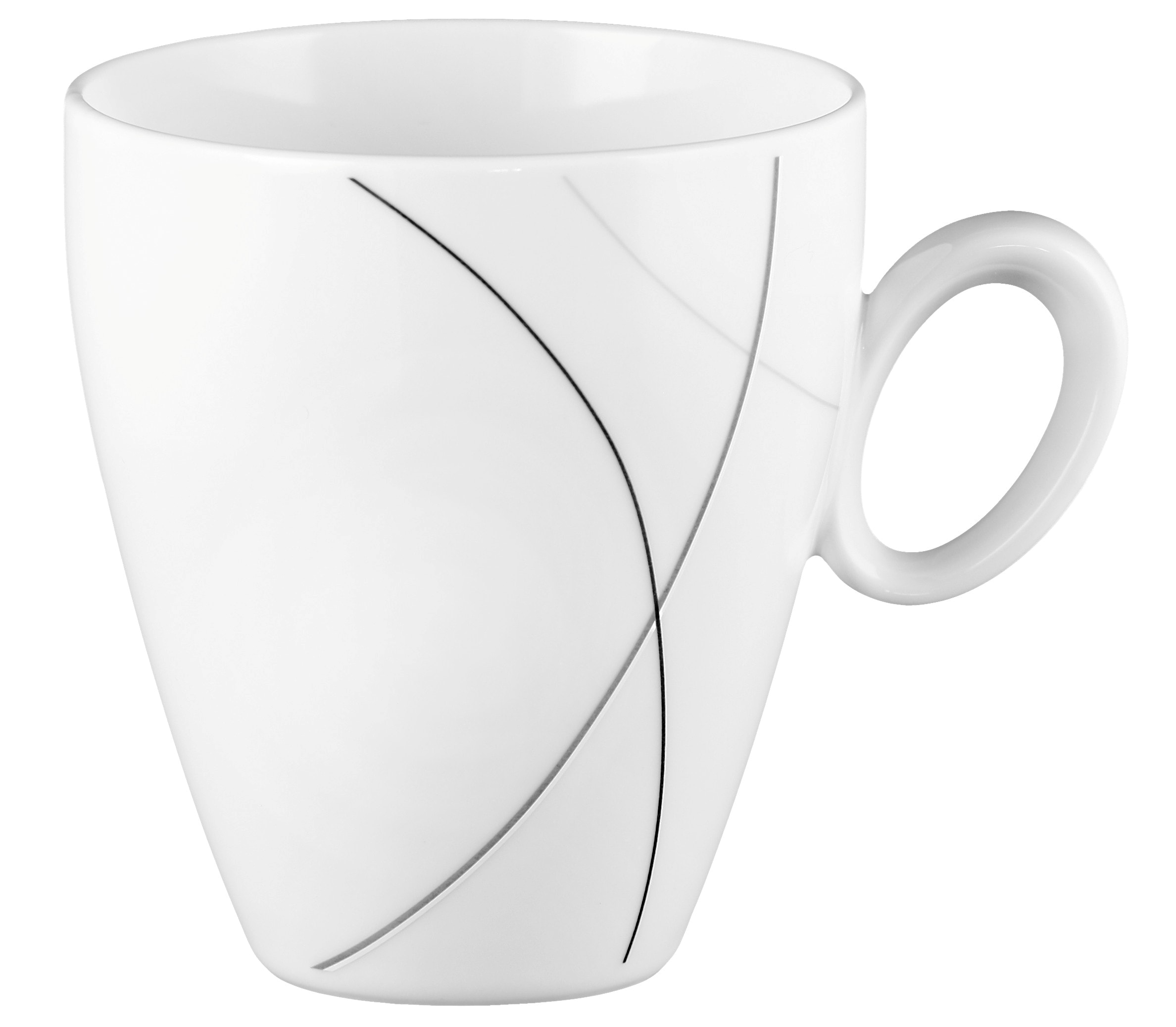 Seltmann Weiden Frühstücks-Geschirrset »Service, Trio Highline  (Teller, Schale, Kaffeebecher)« Teller, Becher, Schalen, Made in Germany, 18 Teile, für 6 Personen