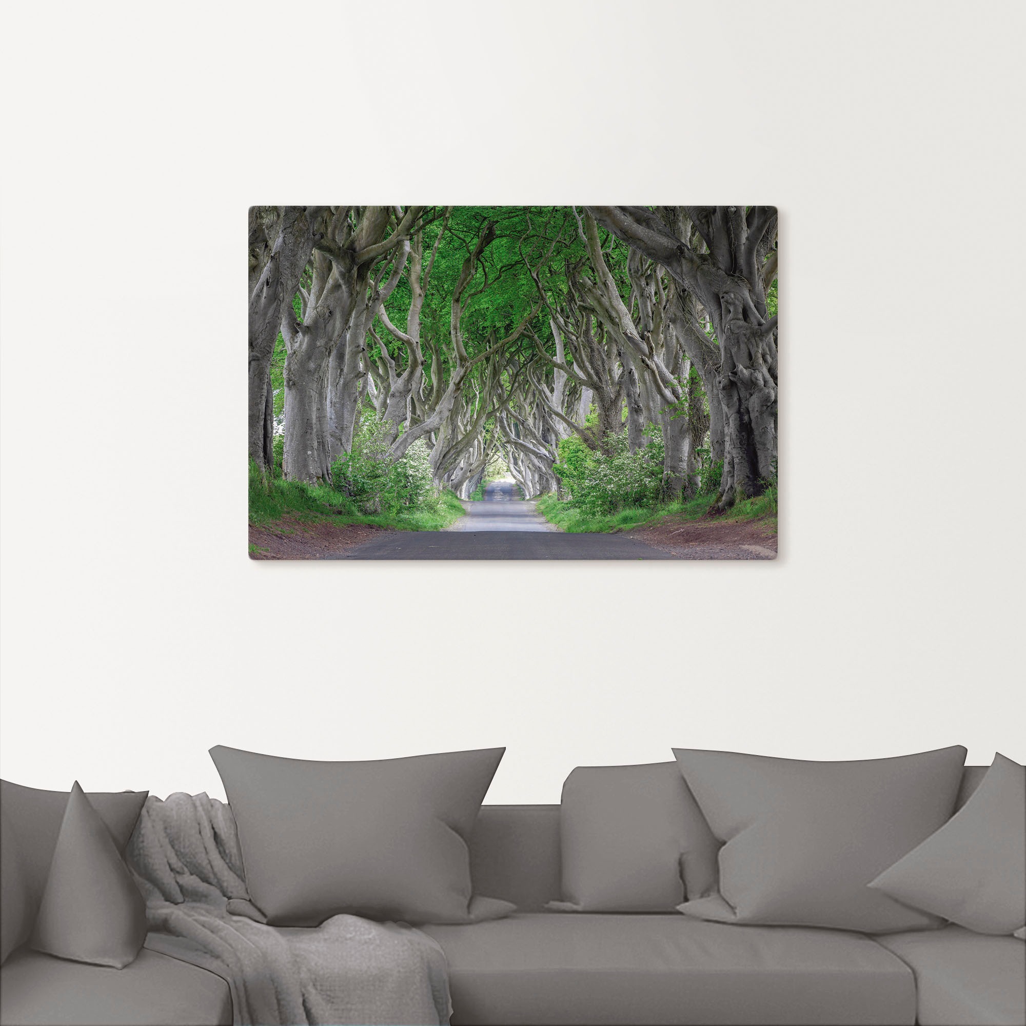 Artland Wandbild »Straße durch den Zauberwald«, Waldbilder, (1 St.), als Alubild, Outdoorbild, Leinwandbild in verschied. Größen
