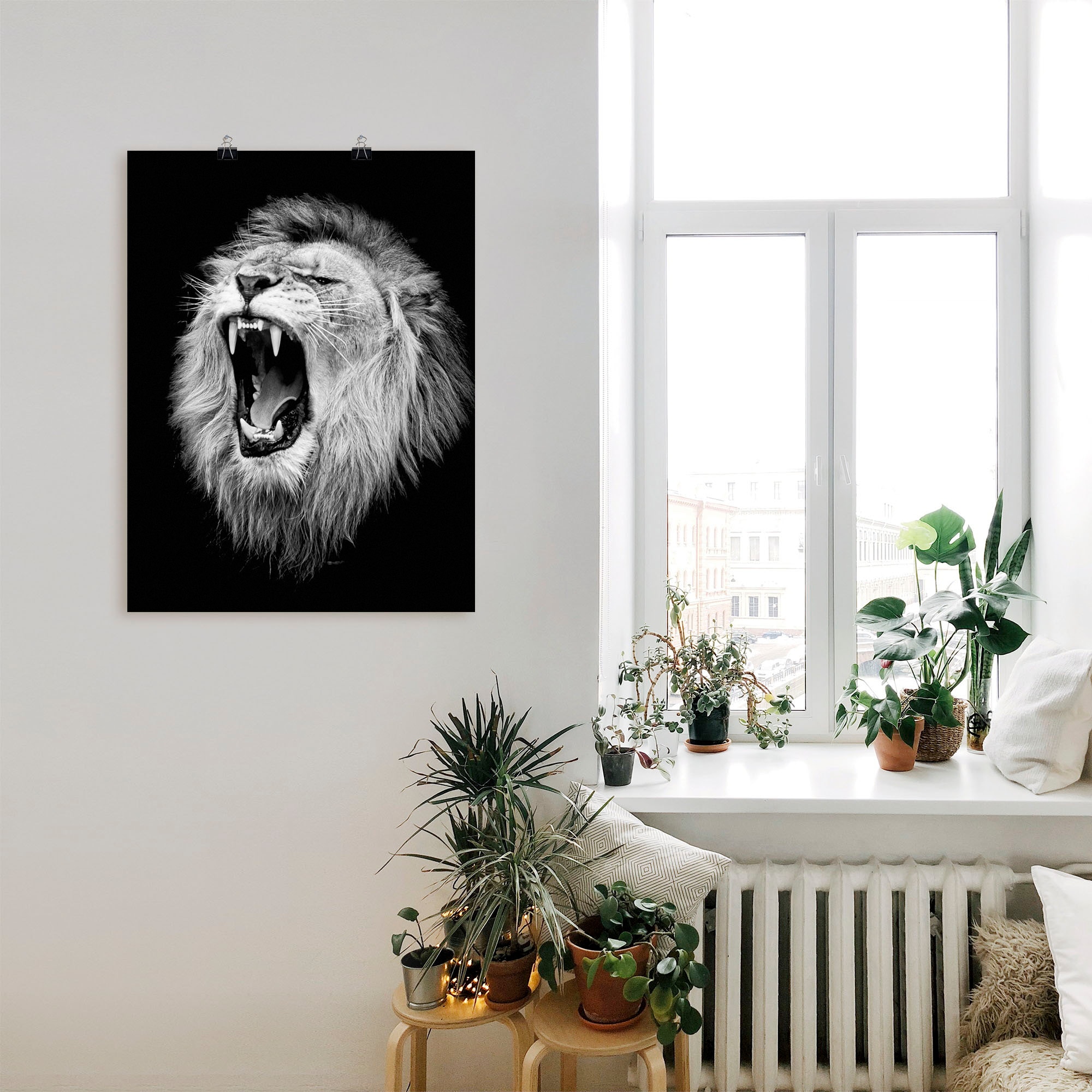Artland Wandbild »Der Löwe«, Wildtiere, (1 St.), als Alubild, Outdoorbild, Leinwandbild, Poster, Wandaufkleber