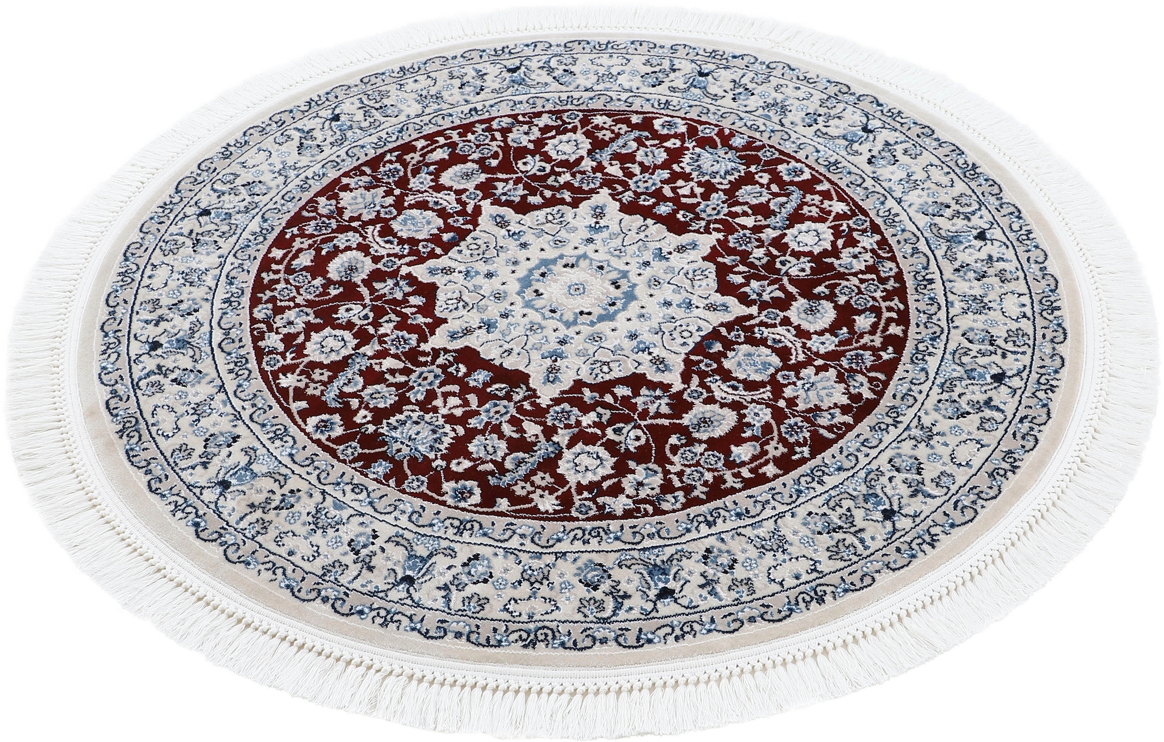 carpetfine Teppich »Nain Diane«, rund, 8 mm Höhe, Kurzflorteppich, Orient Look
