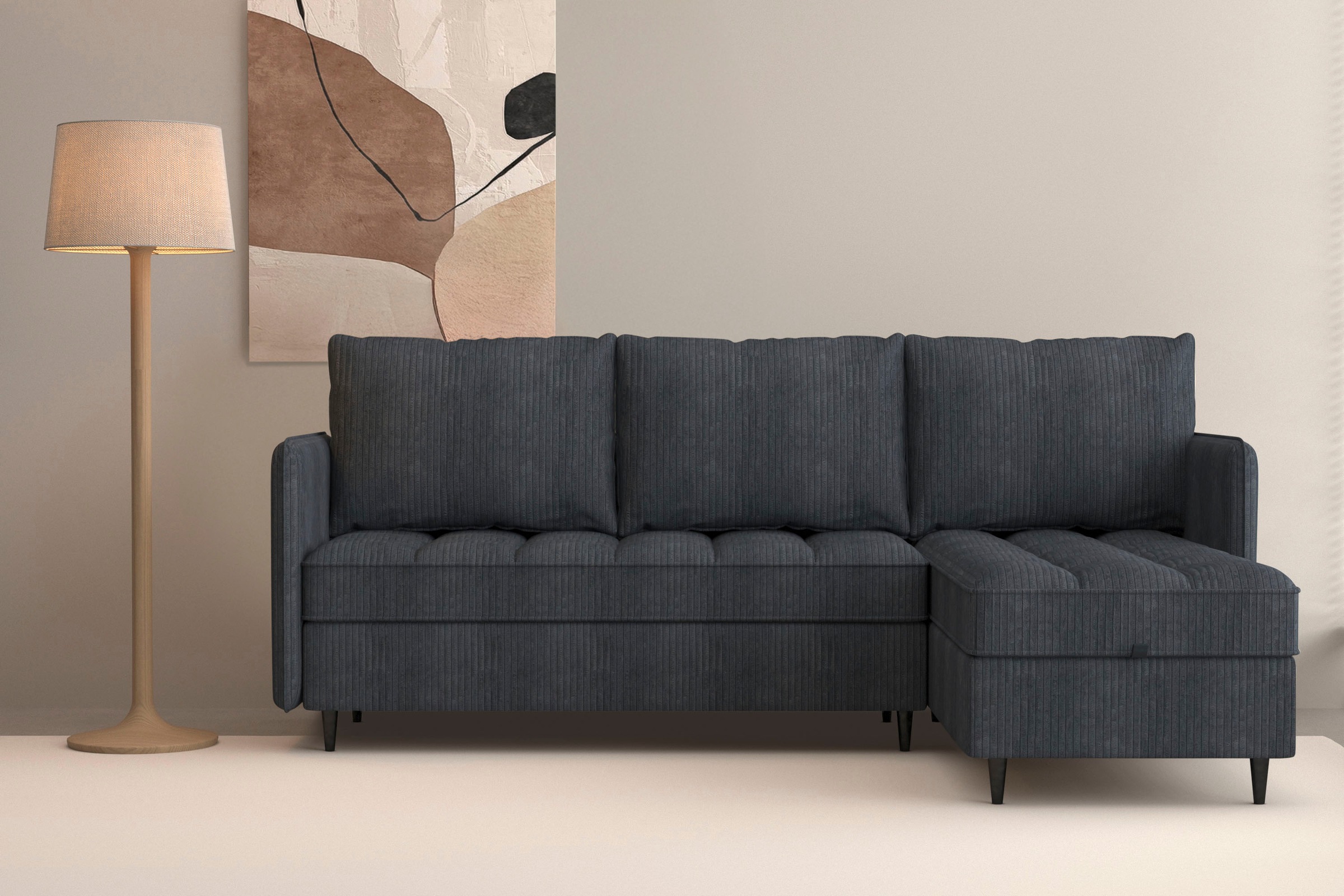 Dorel Home Ecksofa »LINDHUS, L-Form, 4 verschiedene Stellvarianten, Lounge- günstig online kaufen