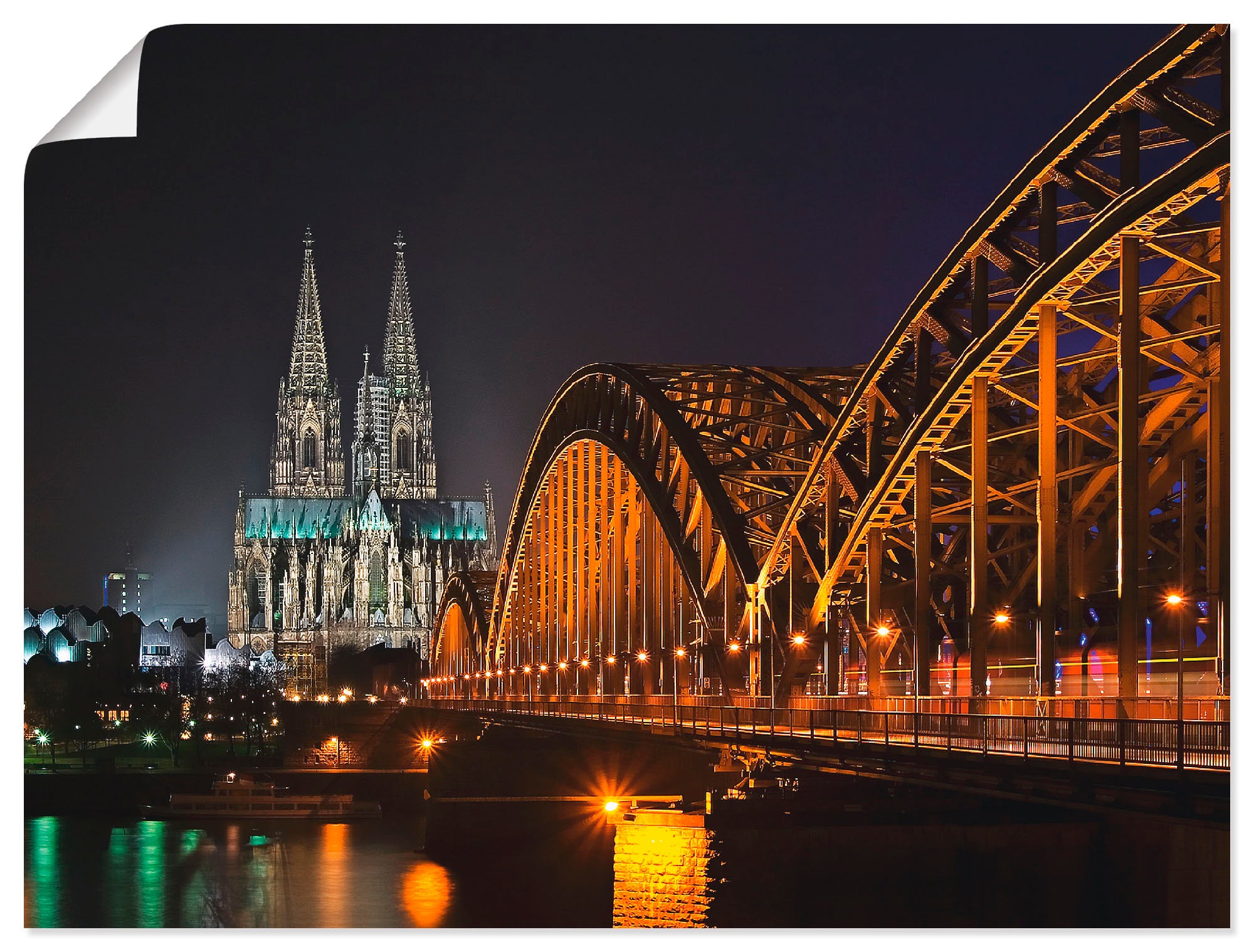 Artland Wandbild »Kölner Dom mit Brücke«, Deutschland, (1 St.)
