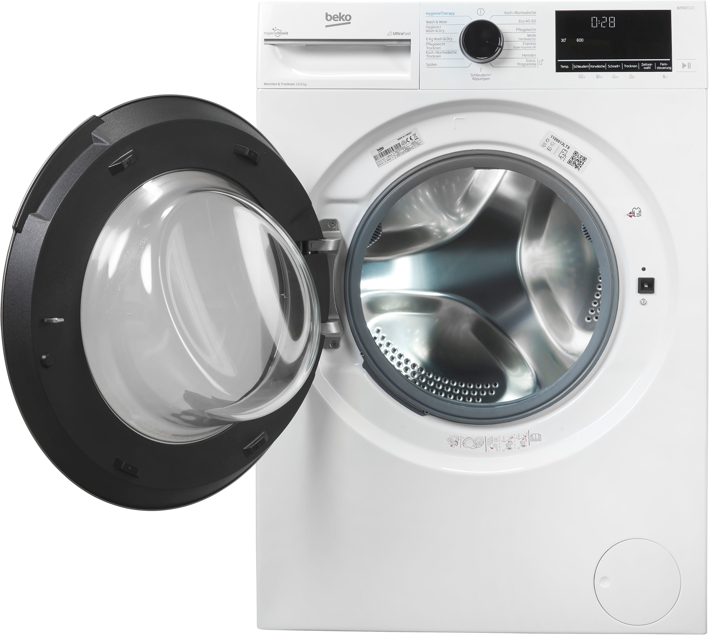 BEKO Waschtrockner »B3DFT510447W« 10 kg /6 kg 76 dB(A) Vollelektronik