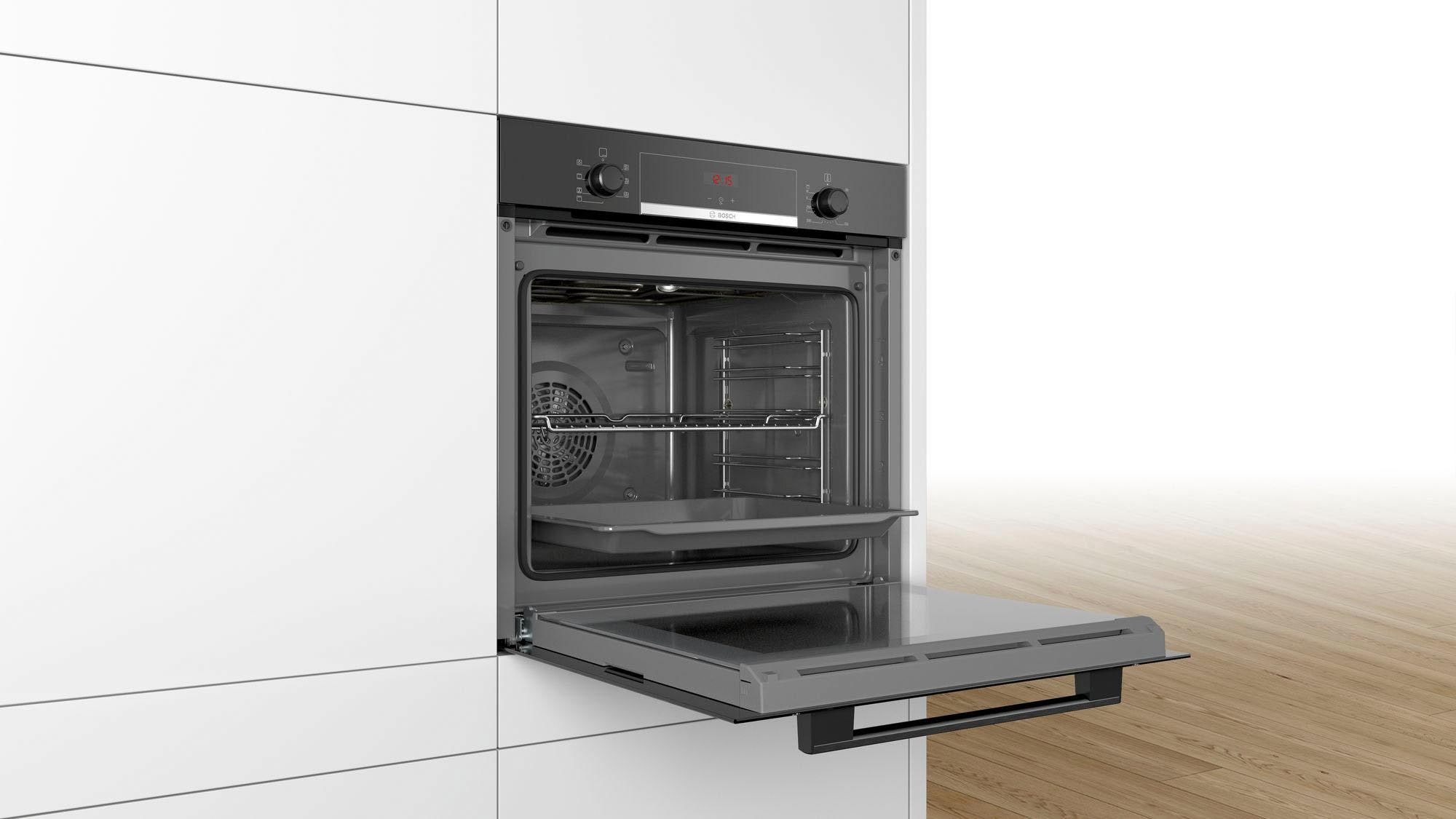 10. Bild von BOSCH Einbaubackofen »HBA533BB1«, 4, HBA533BB1, mit Teleskopauszug nachrüstbar, ecoClean Direct