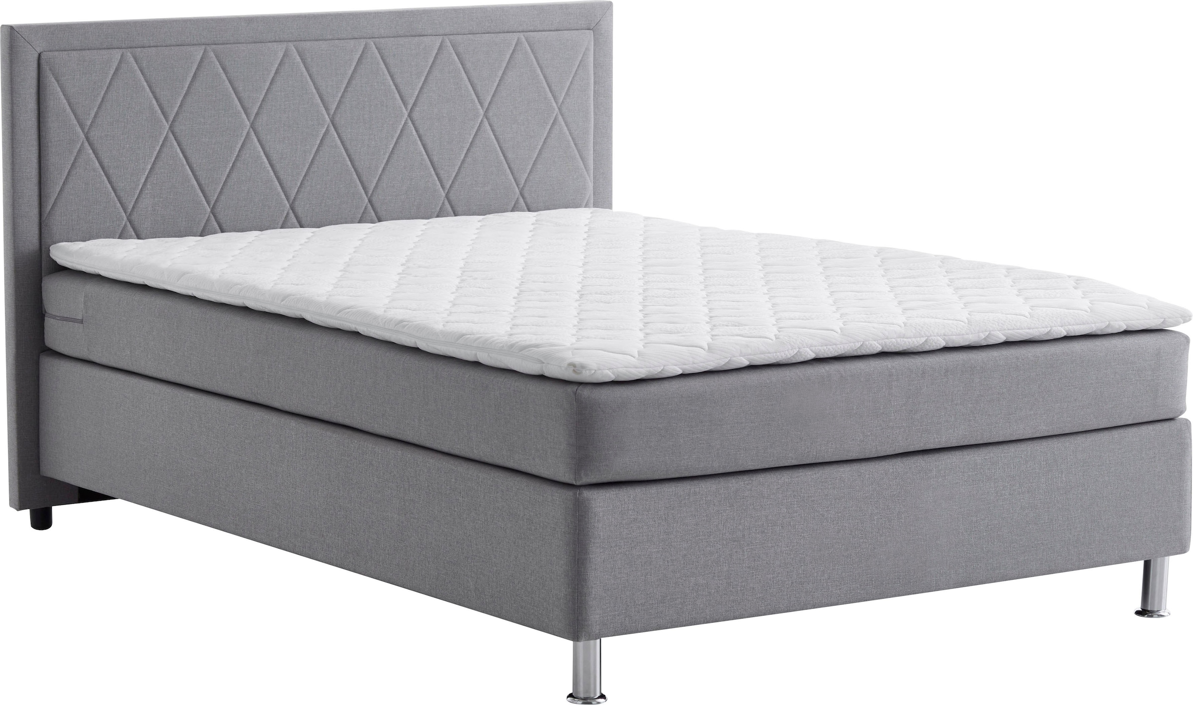 ATLANTIC home collection Boxbett »Helen« Tonnentaschenfederkern-Matratze und Topper, wahlweise mit Bettkasten
