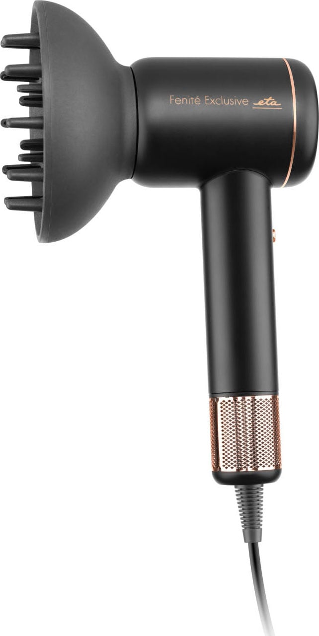 eta Ionic-Haartrockner »Fenite Black Edition ETA932090010«, 1600 W, 2 Aufsätze, Verfügt über ein magnetisches Befestigungssystem