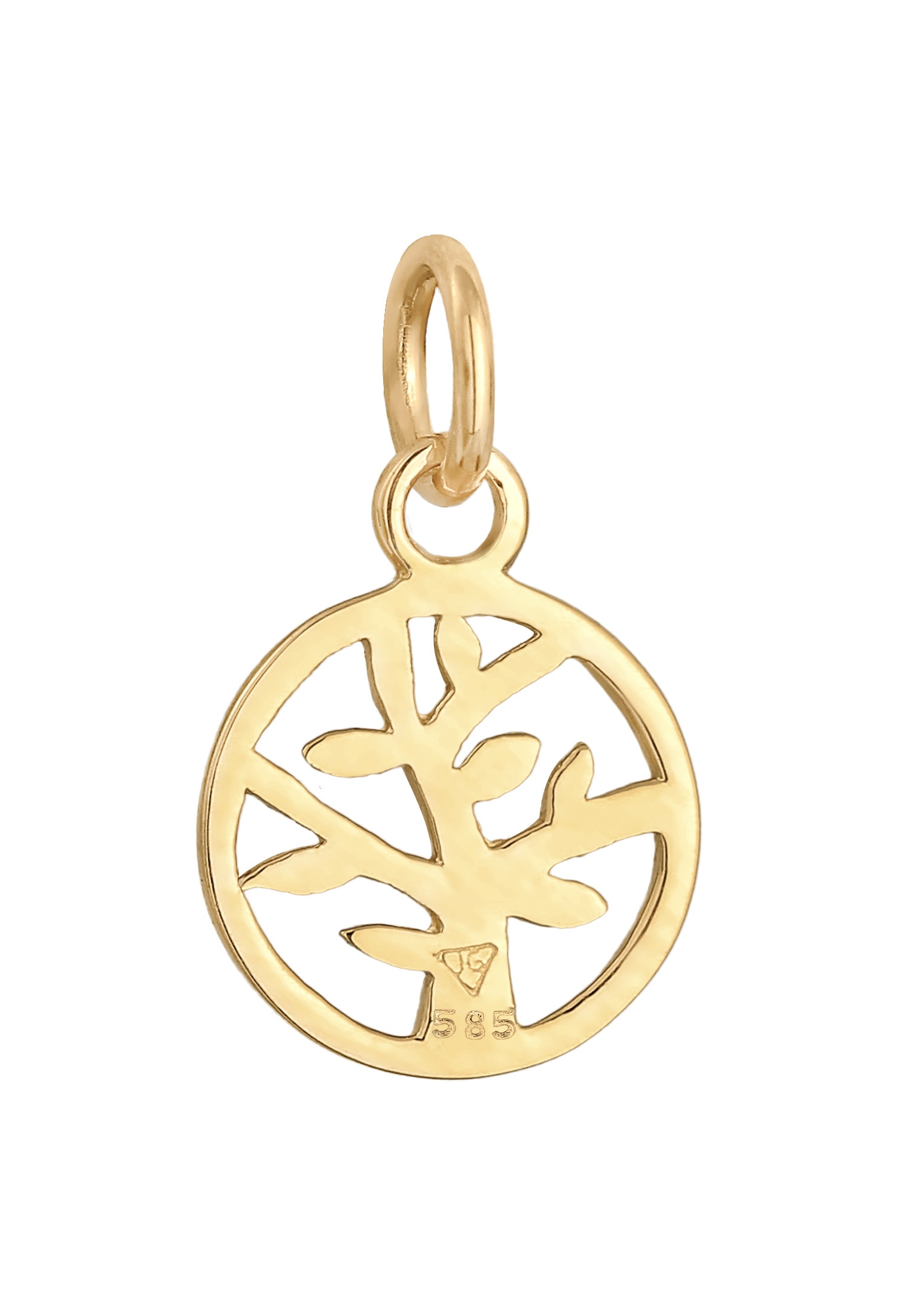 Elli Premium Kettenanhänger »Lebensbaum Tree of Life Symbol Edel 585 Gelbgold«