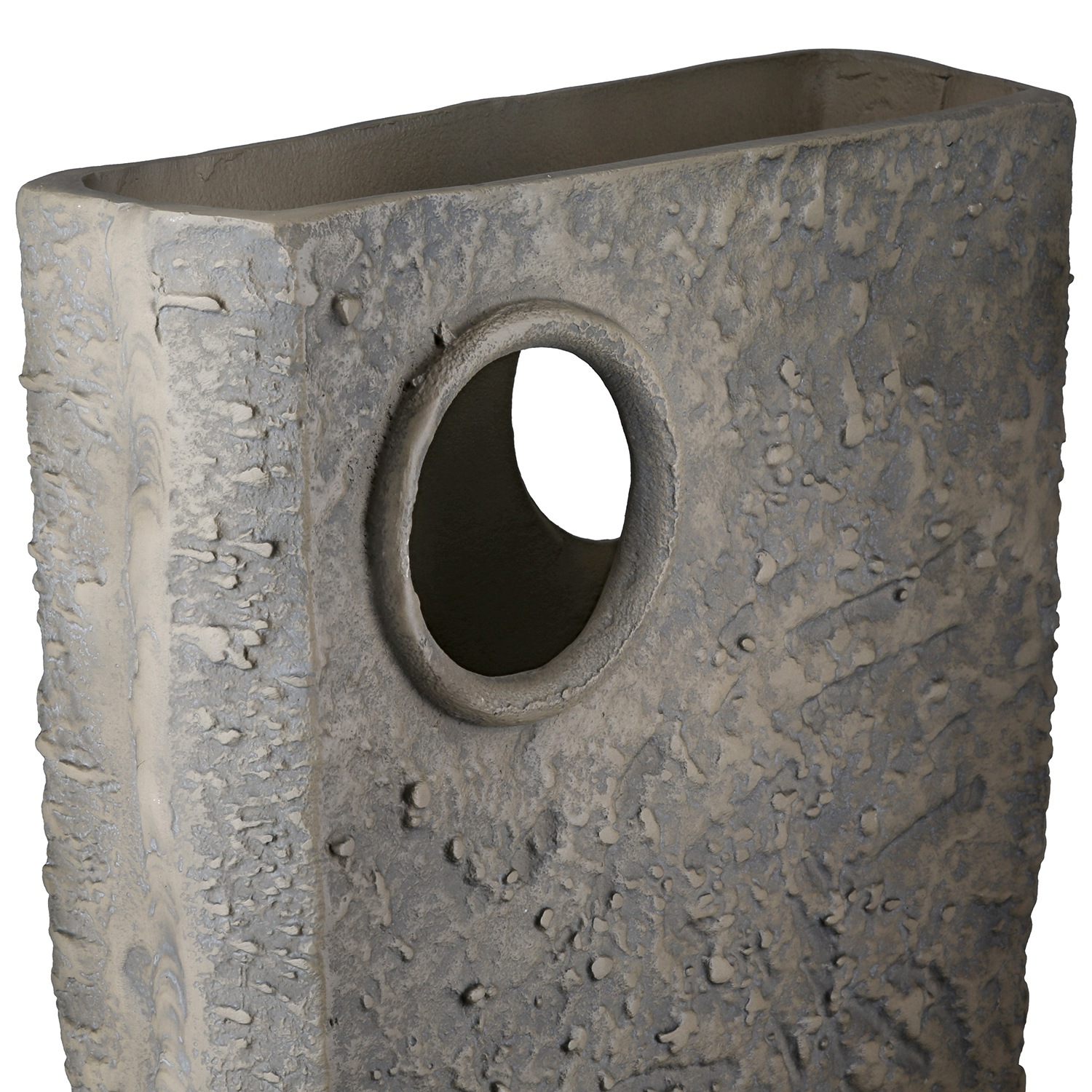 GILDE Tischvase »Vase Purton grau H. 38,5 cm« Dekovase, Purton, Filzboden, Tischdekoration, stilvoll, hochwertig